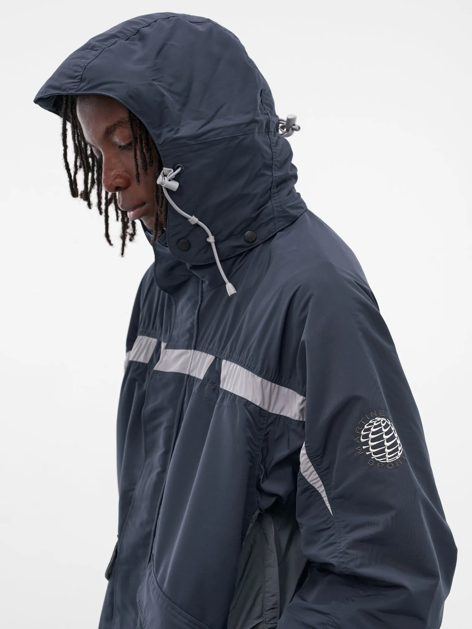 Martine Rose x Nike Parka Jacket (HM9035-478-ARMORY-NAVY-GREY) sold by lorenzo product image thumbnail 5