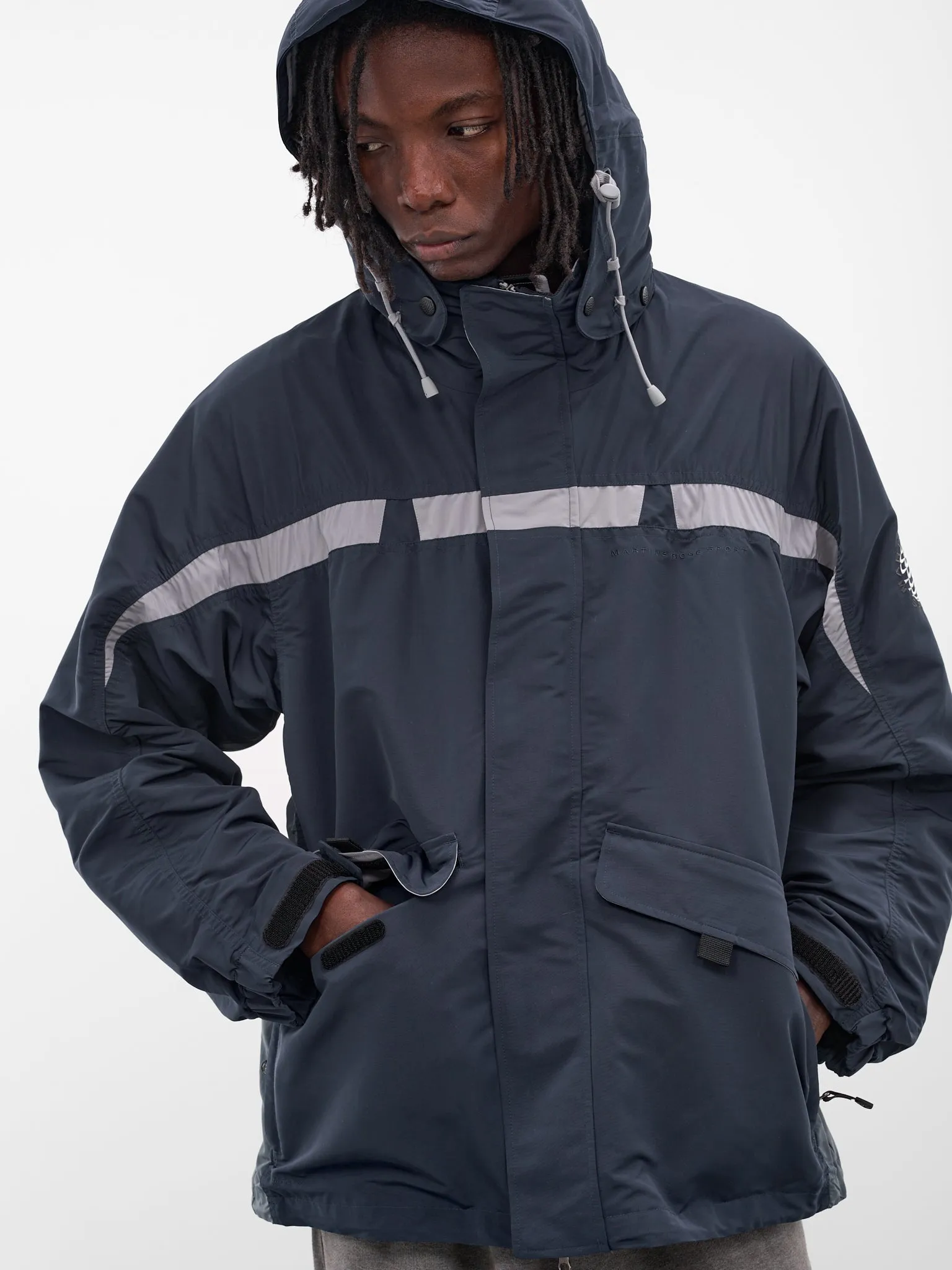 Martine Rose x Nike Parka Jacket (HM9035-478-ARMORY-NAVY-GREY) sold by lorenzo product image thumbnail 4