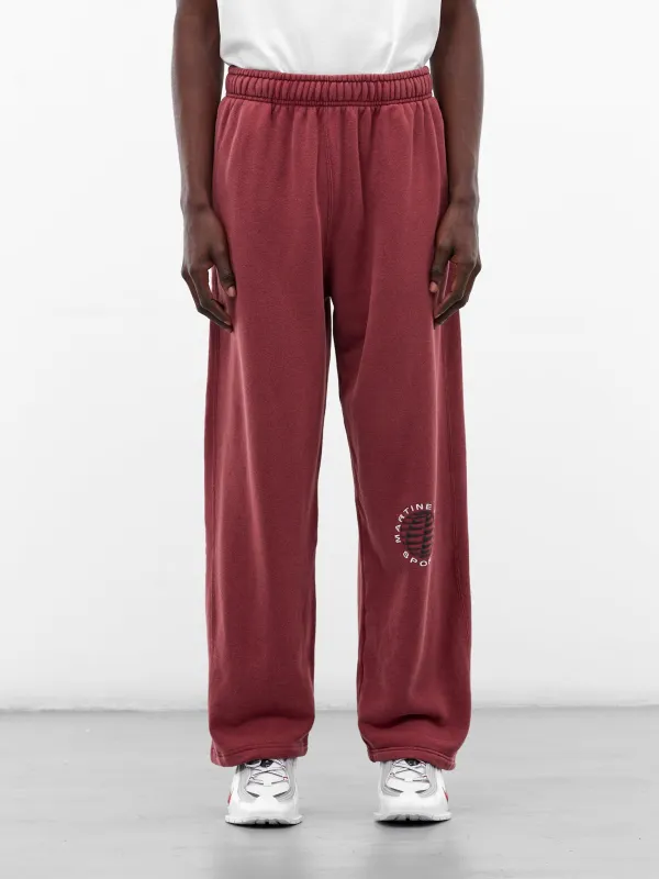 Martine Rose x Nike Relaxed Sweatpants (HM9033-613-CRIMSON-HTR-WHITE) sold by lorenzo