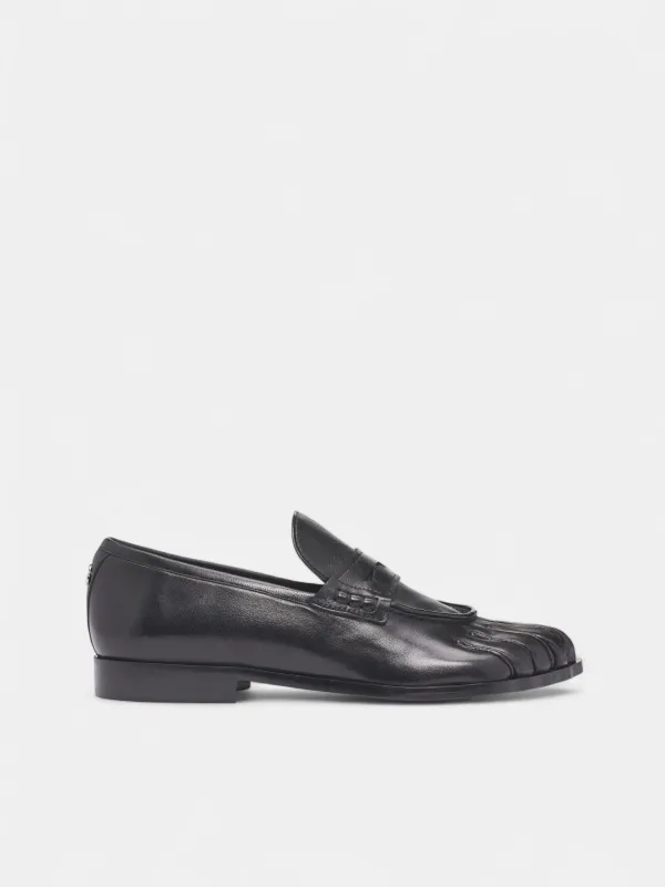 Black Five Toe Penny Loafers (COPSH88F6060-BLACK) sold by lorenzo