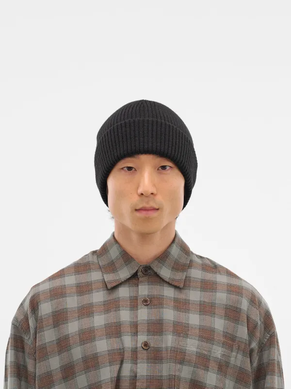 Black Rib-Knit Wool Beanie (A4258KB-KNIT-BLACK-RUSTIC) sold by lorenzo