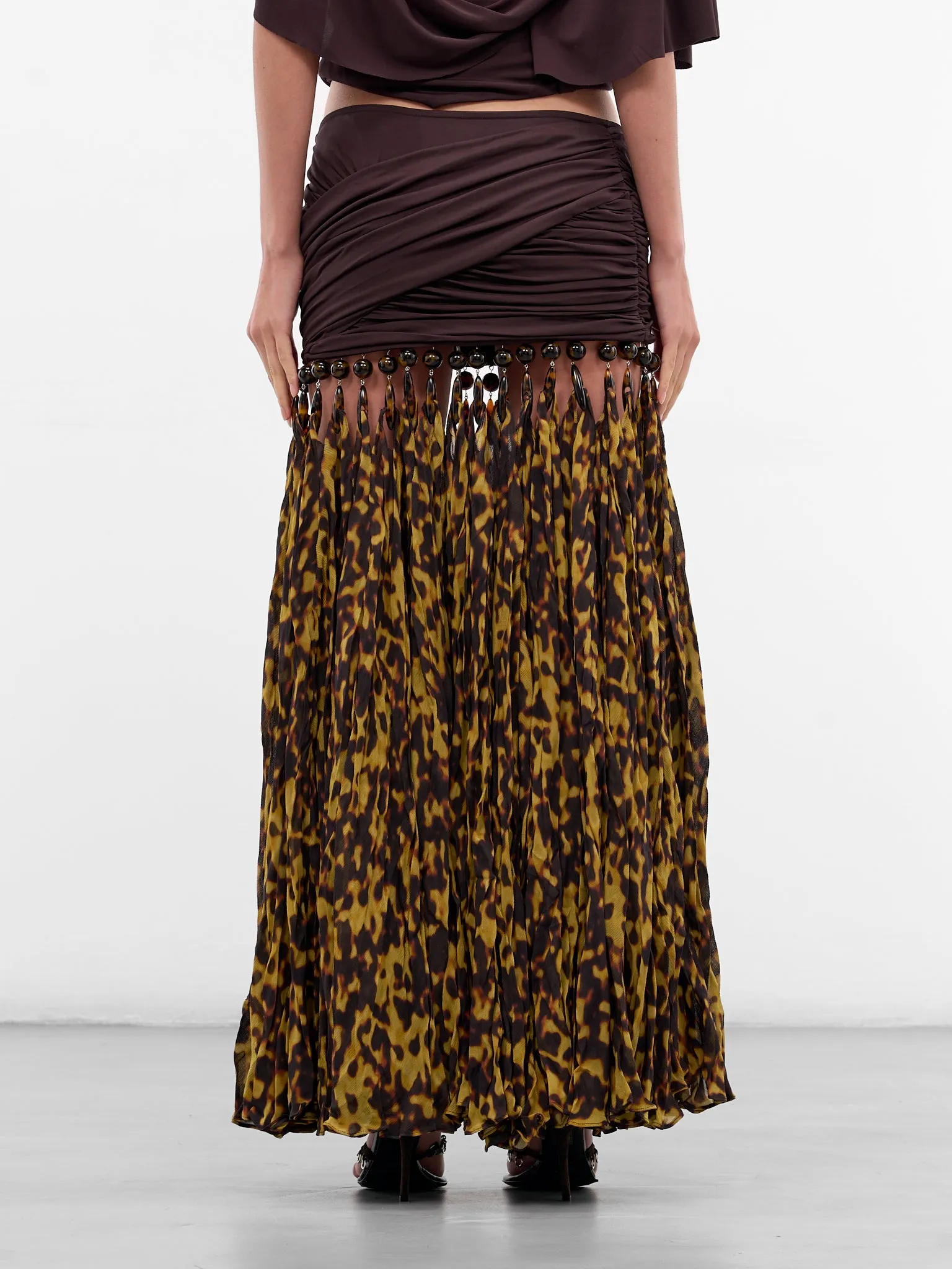 Tortoiseshell Resin Droplet Jersey Skirt (25034842-ESPRESSO-TORTOISESHEL) sold by lorenzo product image thumbnail 3