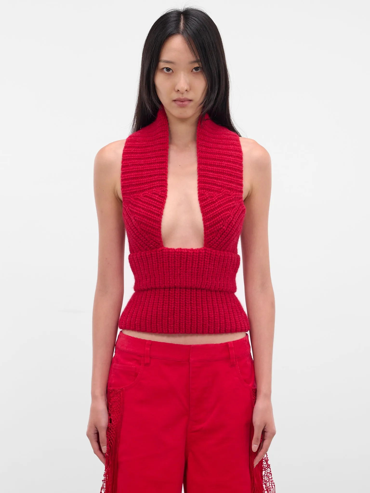 Red Wool-Alpaca Lennox Knit (25031067-CRANBERRY) sold by lorenzo