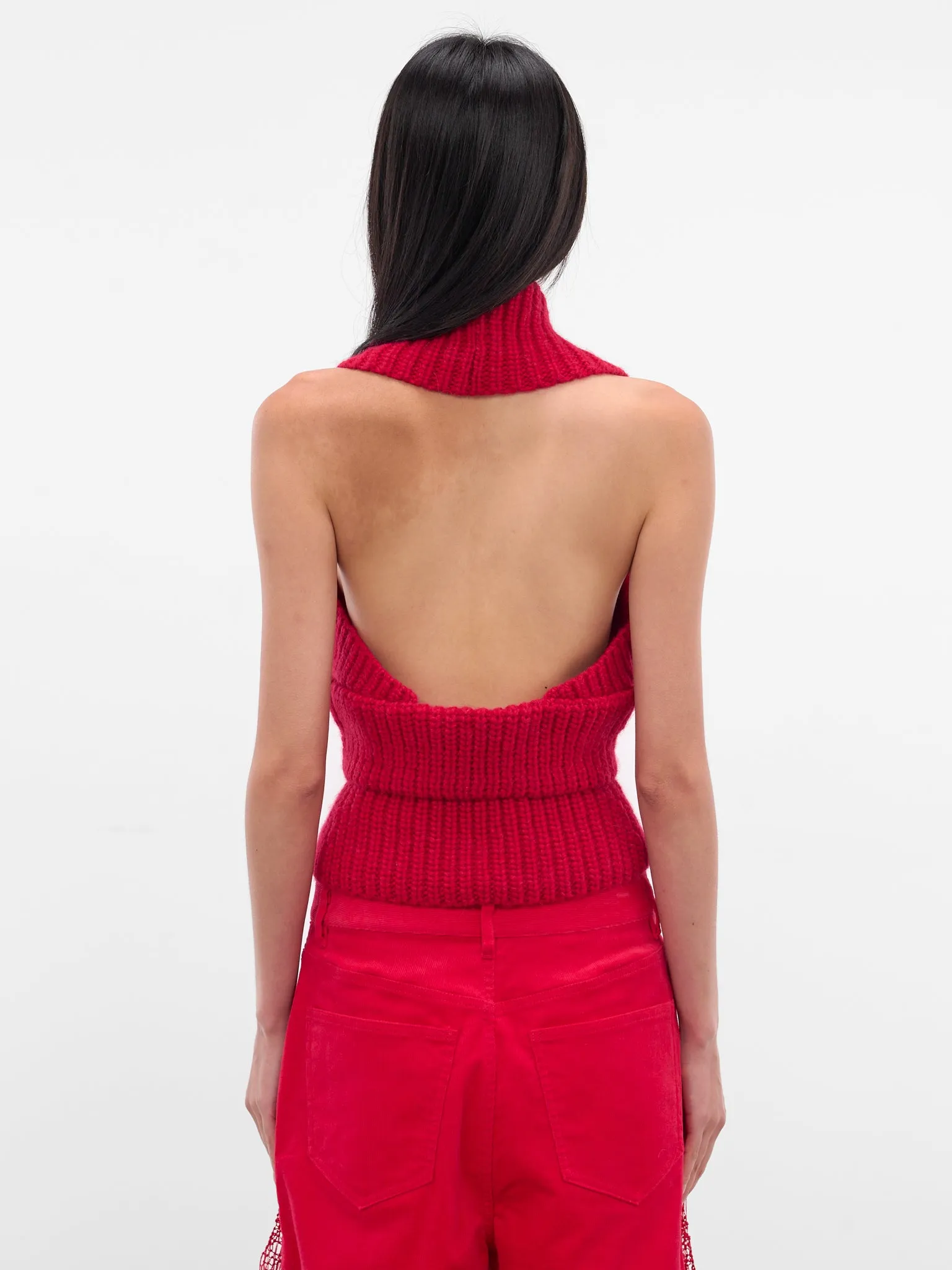 Red Wool-Alpaca Lennox Knit (25031067-CRANBERRY) sold by lorenzo product image thumbnail 3