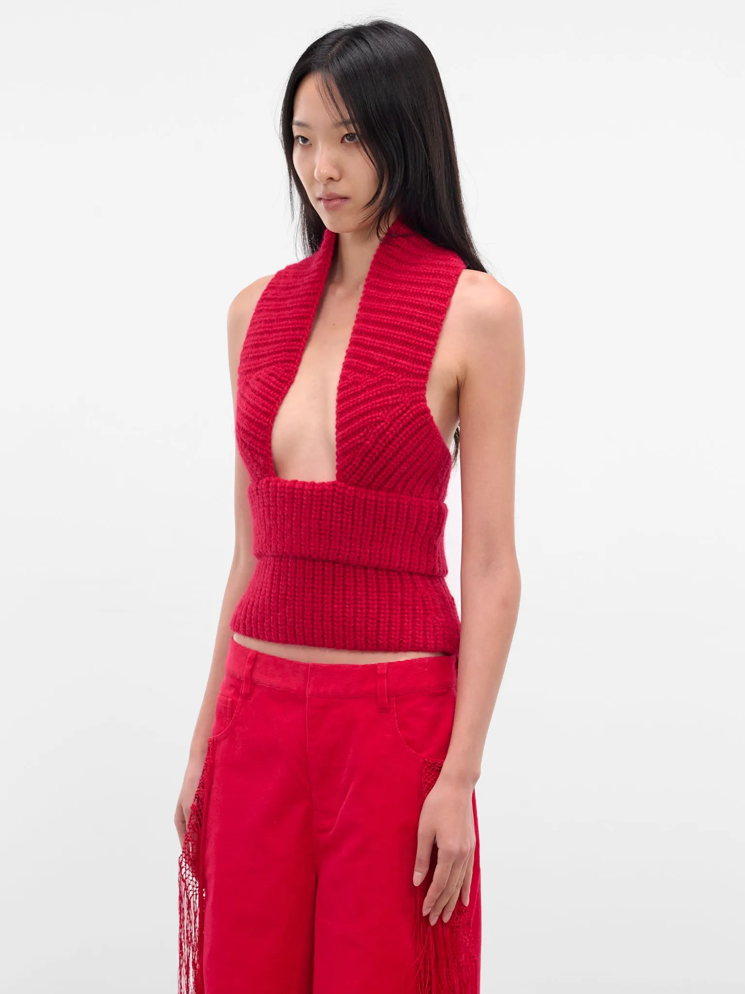 Red Wool-Alpaca Lennox Knit (25031067-CRANBERRY) sold by lorenzo product image thumbnail 2