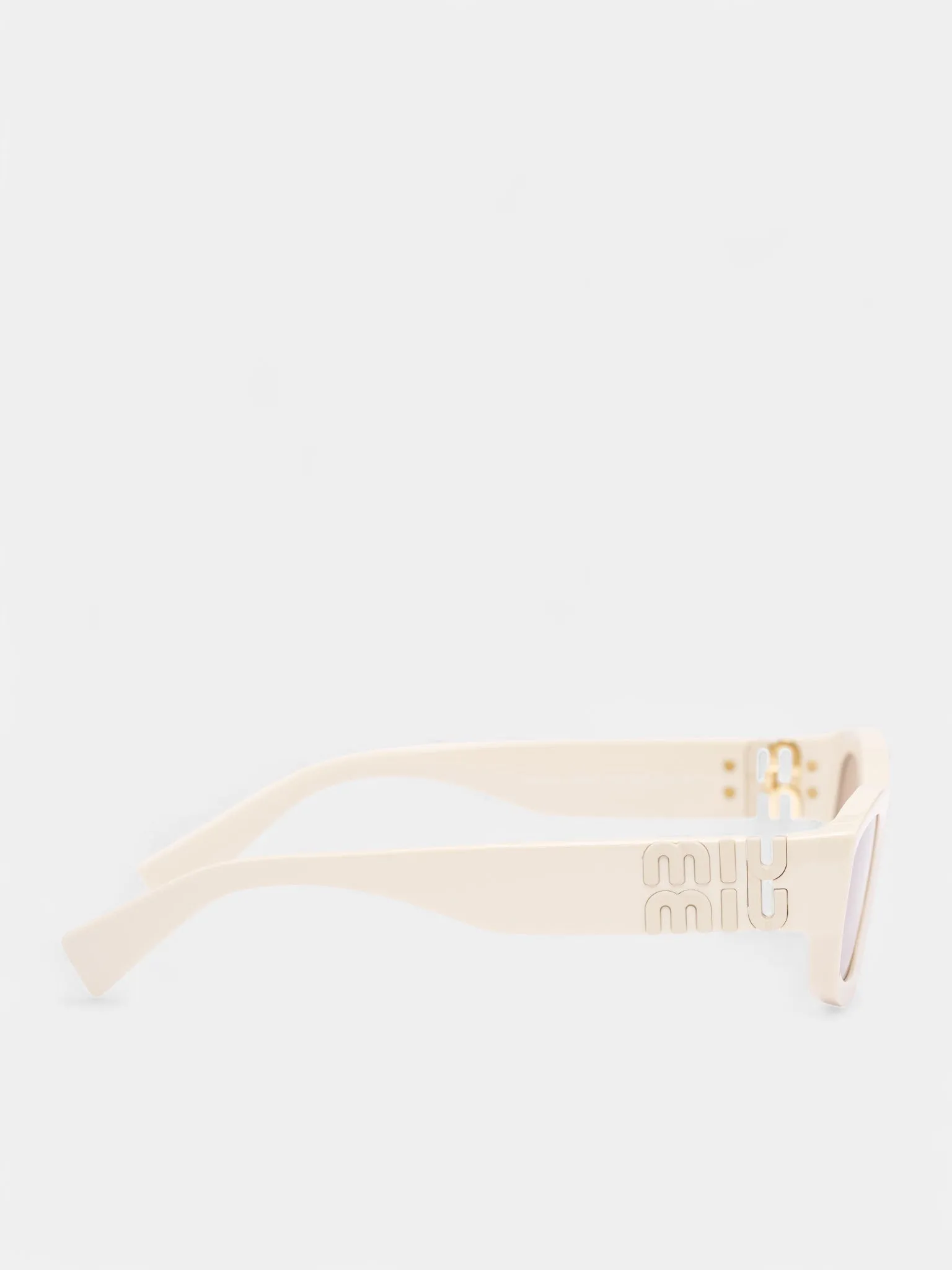 White Matte Rectangular Sunglasses (OMU-B04S-21D90Q53-MILK-BROWN) sold by lorenzo product image thumbnail 2