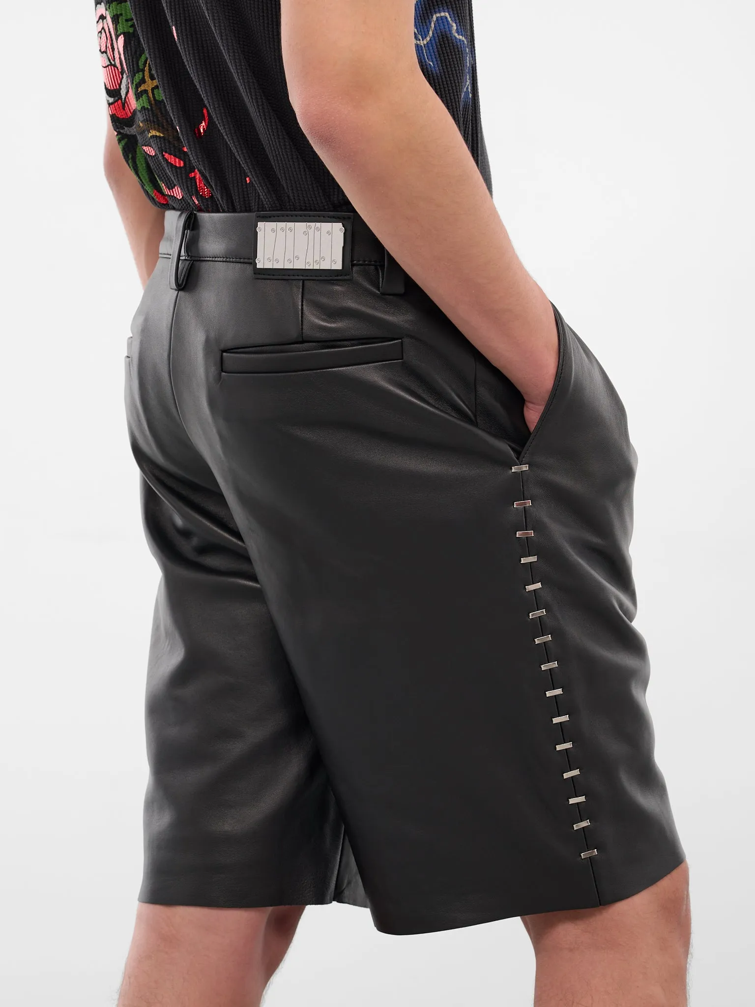 Black Business Leather Shorts (BUSINESS-SHORT-BLACK) sold by lorenzo product image thumbnail 5