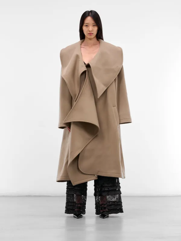 Wool-Cashmere Bambola Opera Coat (NP08-C001-DFWC-TAUPE) sold by lorenzo