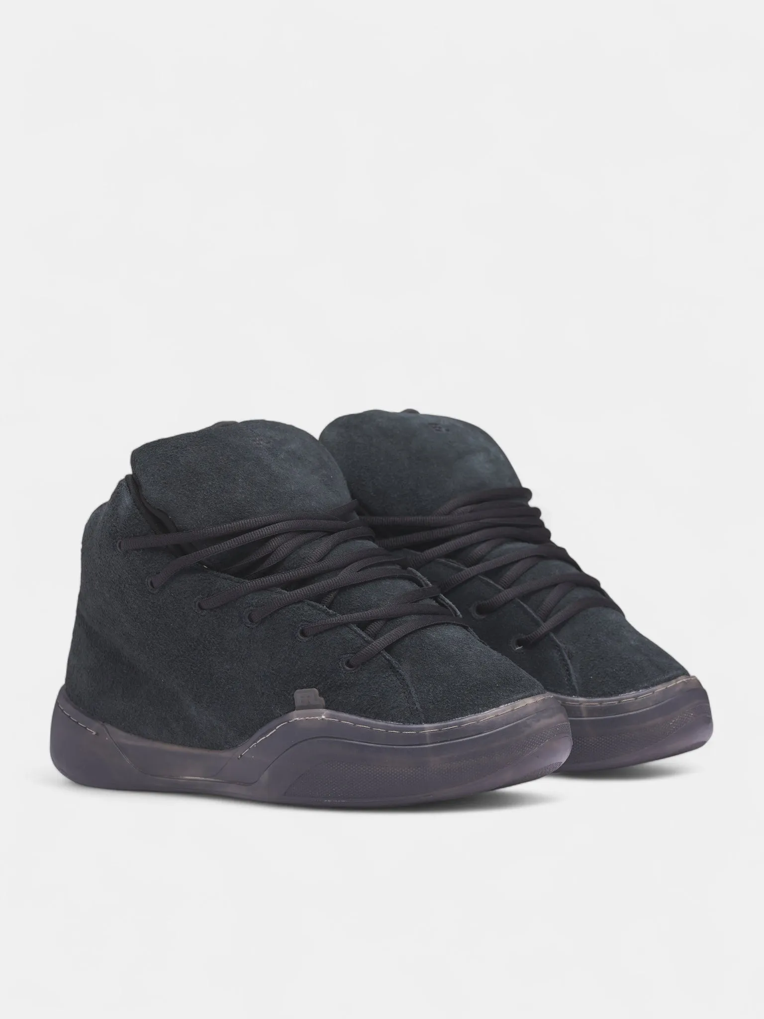 Black Suede Mid Skater Sneakers (ERL11SH05-PIRATE-BLACK) sold by lorenzo product image thumbnail 2
