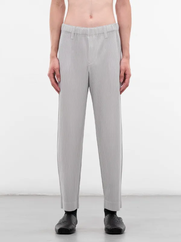 Gray Pleated Basic Pants (HP58JF550-11-LIGHT-GRAY) sold by lorenzo