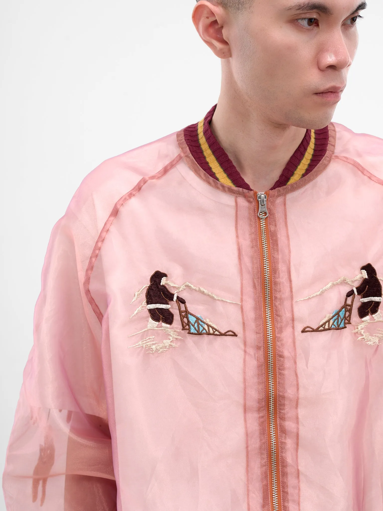 Sheer Yukon River Souvenir Jacket (K2509LJ075-LIGHT-ORANGE) sold by lorenzo product image thumbnail 4