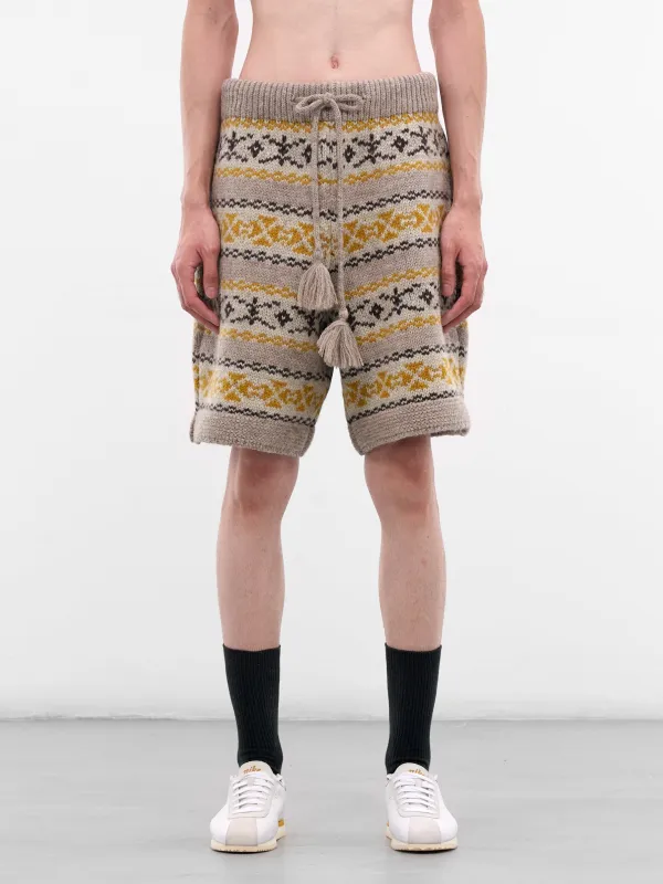 Fair Isle Wool Knit Shorts (K2509KN027-YELLOW) sold by lorenzo