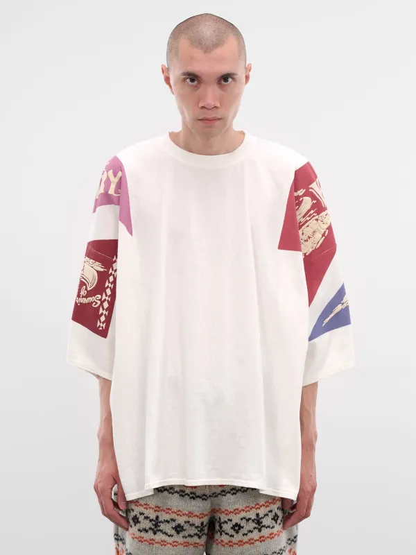 Yukon River Print Oversized Tee (K2508SC010-PURPLE) sold by lorenzo