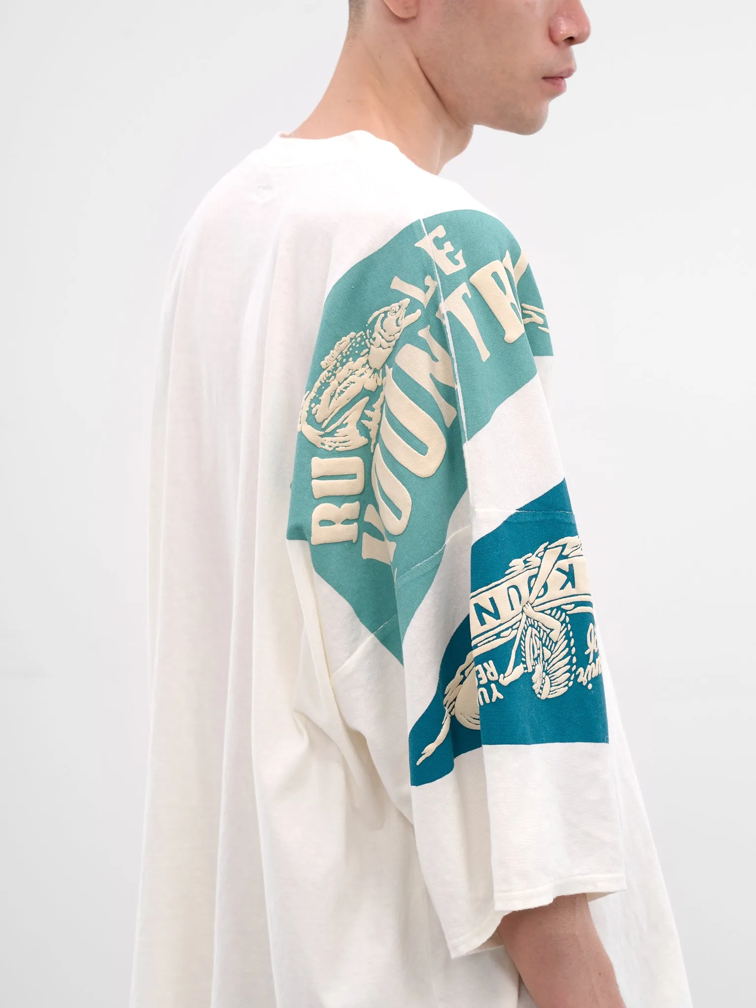 Yukon River Print Oversized Tee (K2508SC010-BLUE) sold by lorenzo product image thumbnail 5