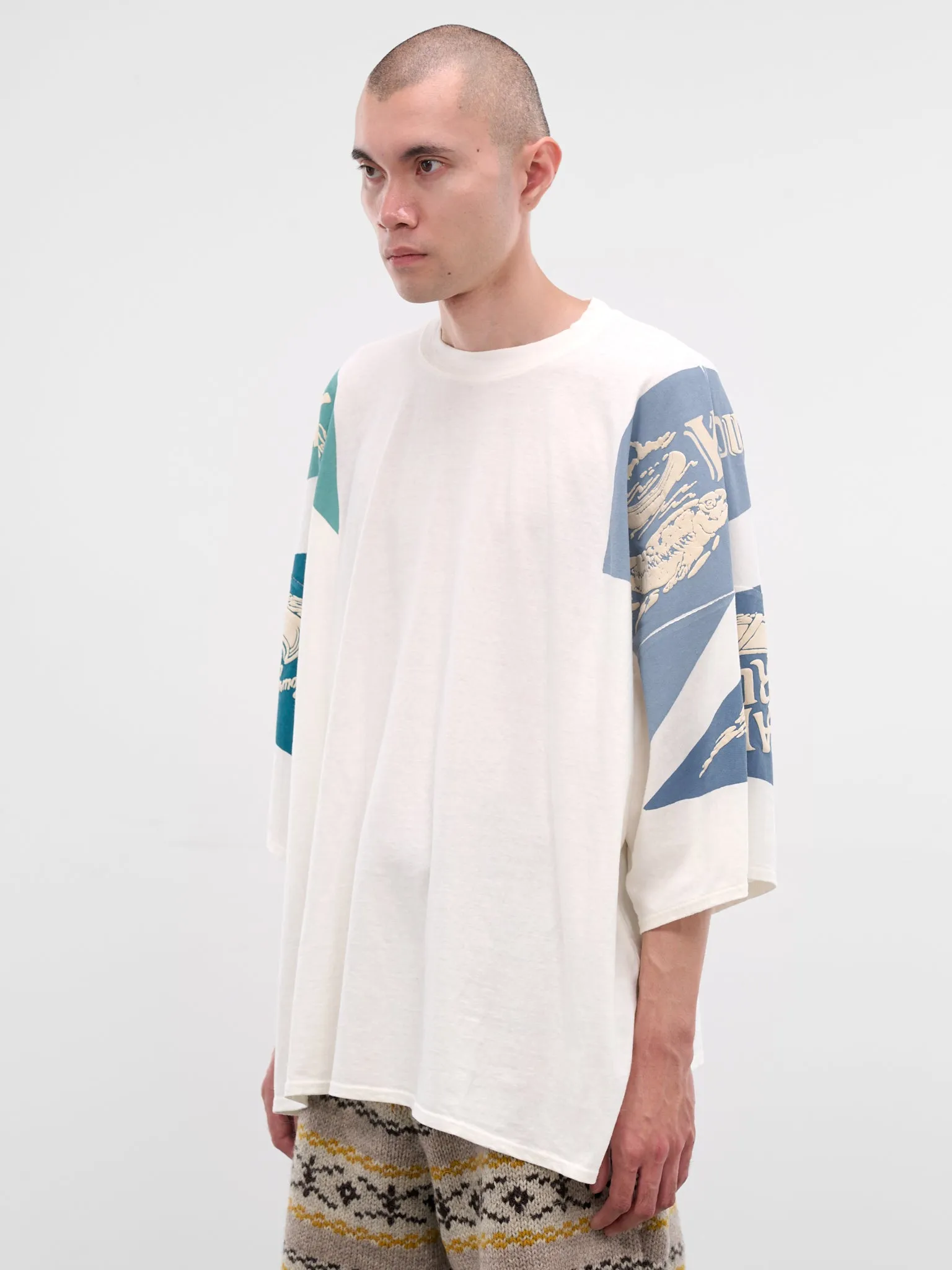 Yukon River Print Oversized Tee (K2508SC010-BLUE) sold by lorenzo product image thumbnail 2