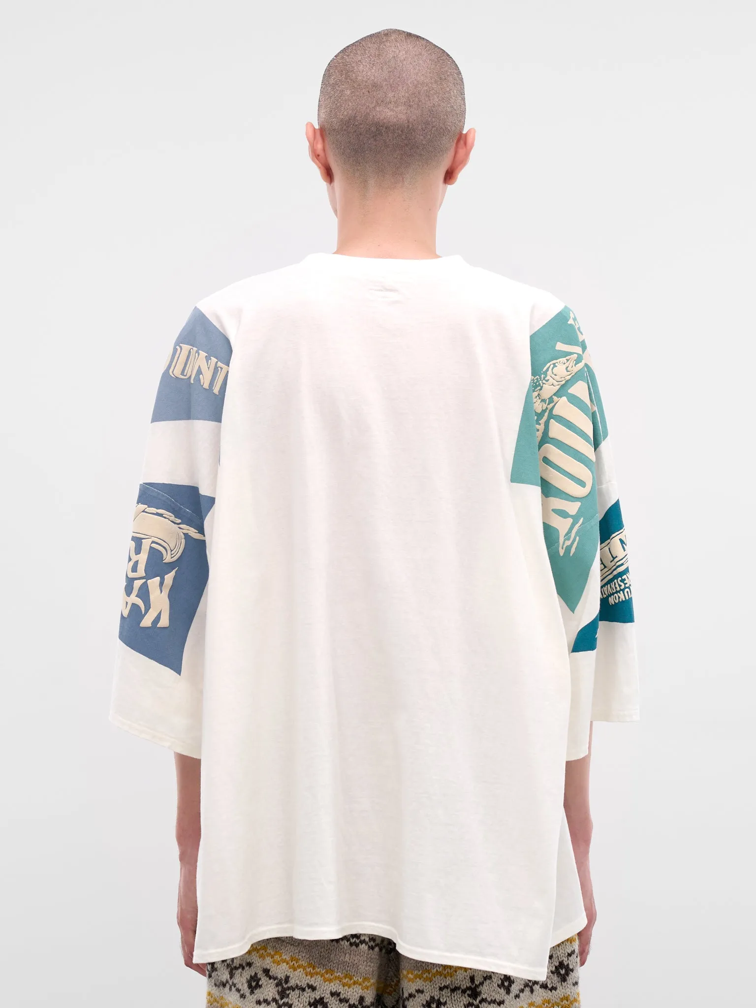 Yukon River Print Oversized Tee (K2508SC010-BLUE) sold by lorenzo product image thumbnail 3