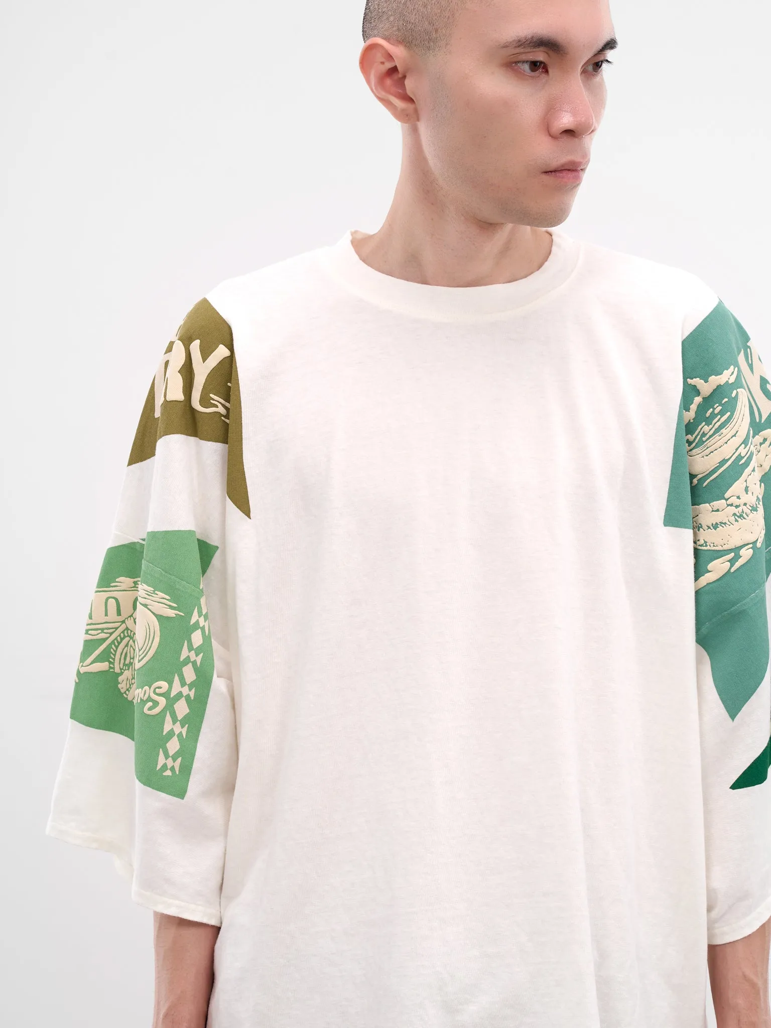 Yukon River Print Oversized Tee (K2508SC010-GREEN) sold by lorenzo product image thumbnail 5