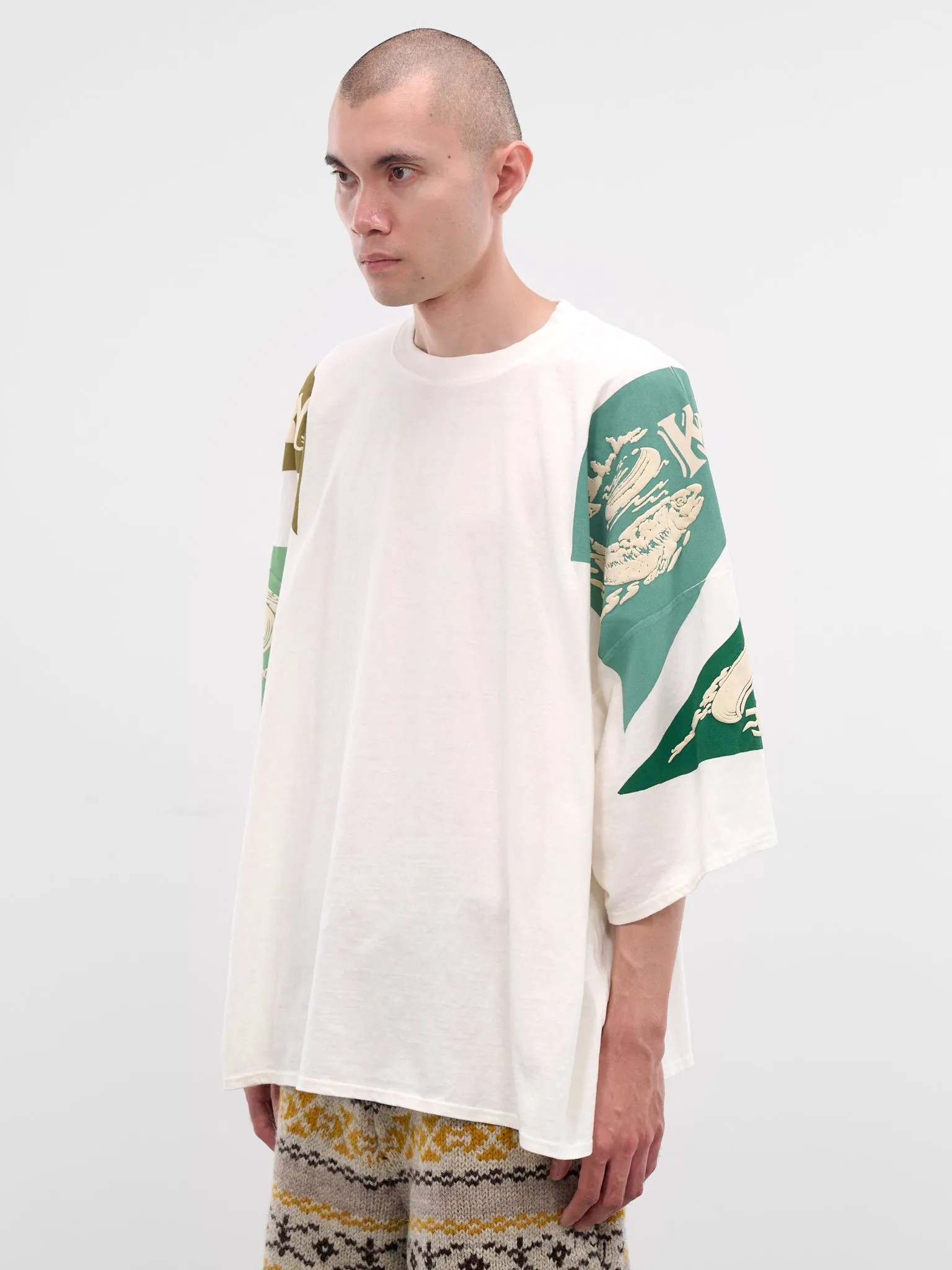 Yukon River Print Oversized Tee (K2508SC010-GREEN) sold by lorenzo product image thumbnail 2