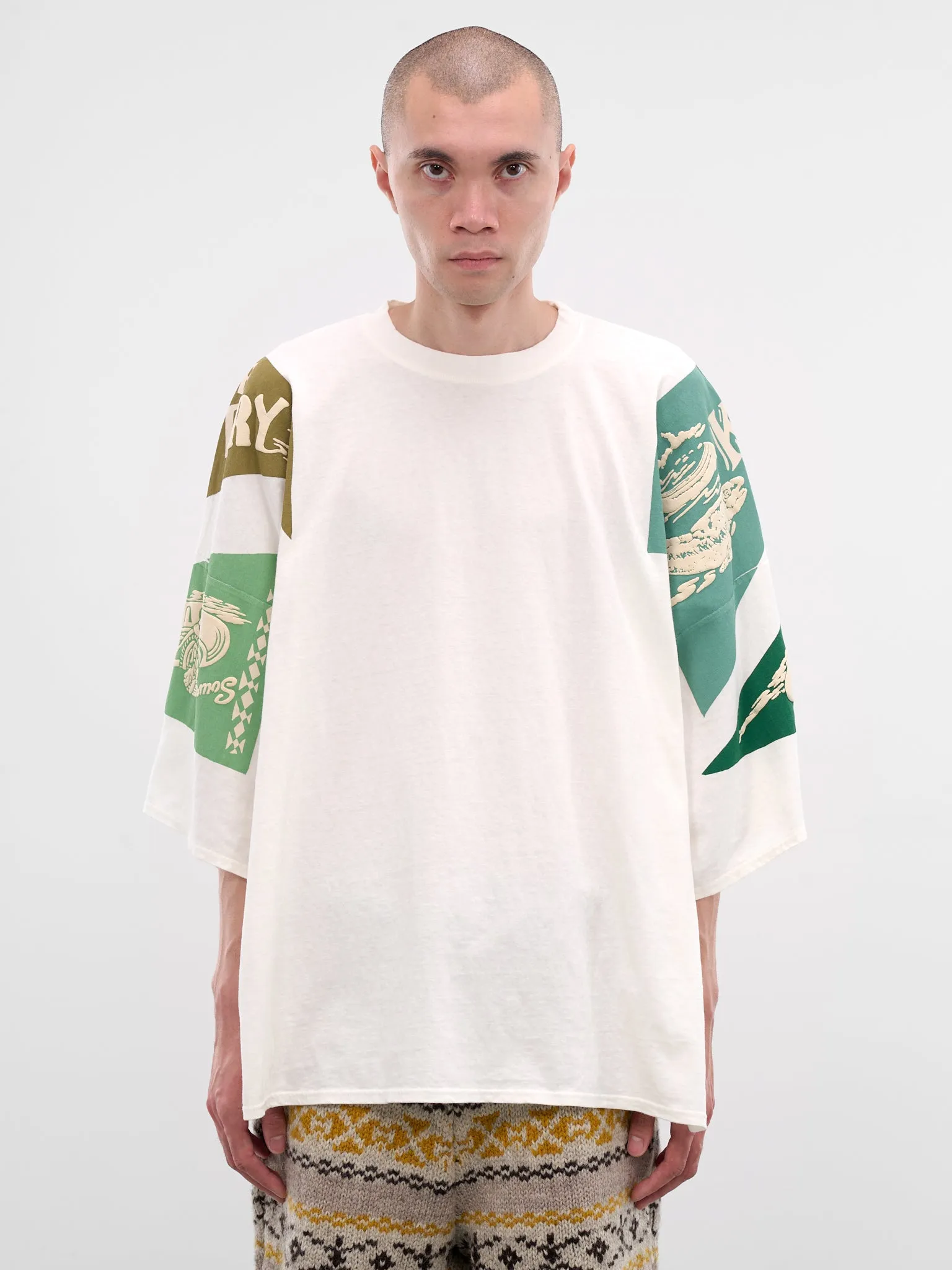 Yukon River Print Oversized Tee (K2508SC010-GREEN) sold by lorenzo