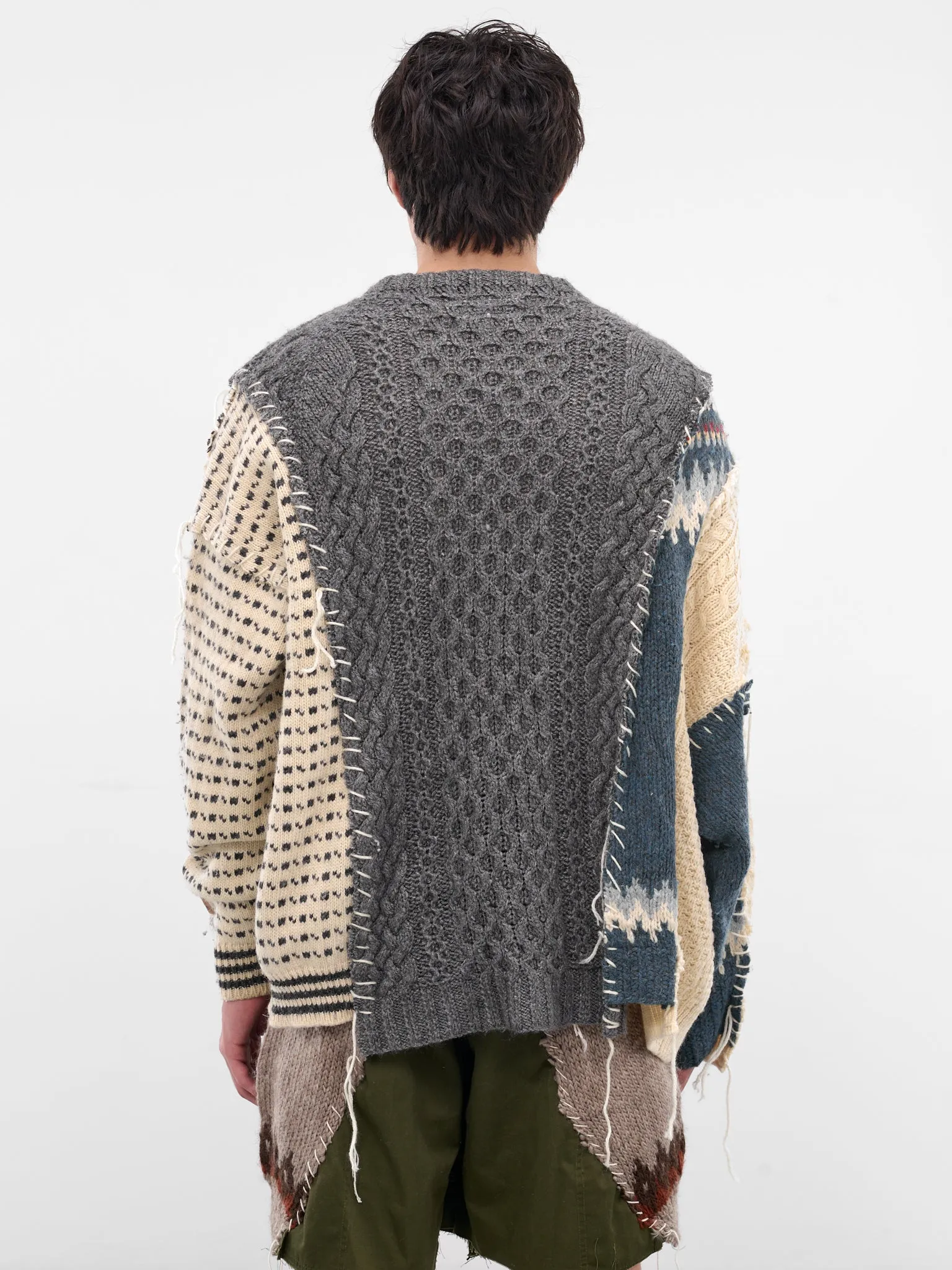Deconstructed Patchwork Knit Sweater (DC-NS-KN-03-MULTI) sold by lorenzo product image thumbnail 3