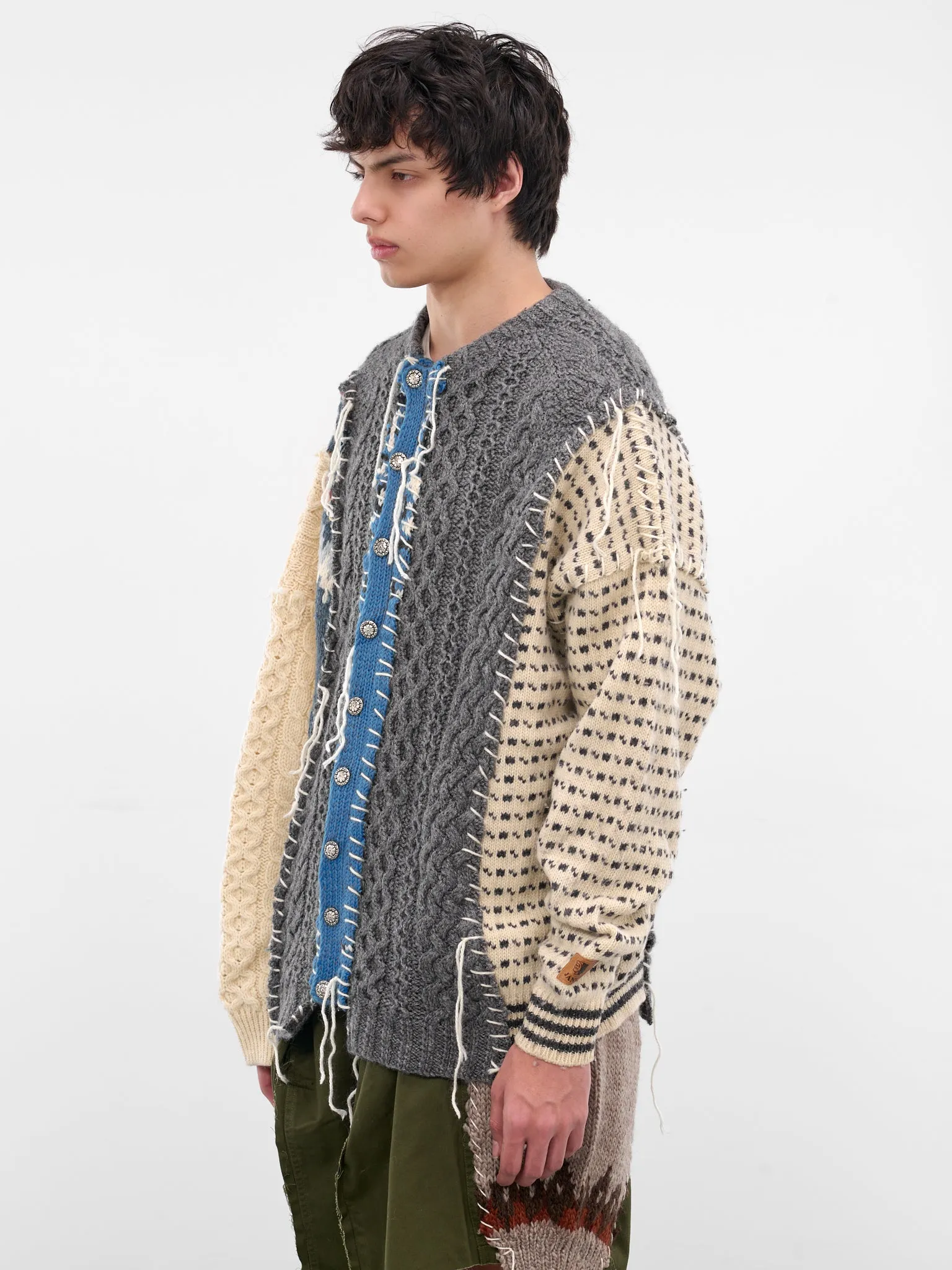 Deconstructed Patchwork Knit Sweater (DC-NS-KN-03-MULTI) sold by lorenzo product image thumbnail 2