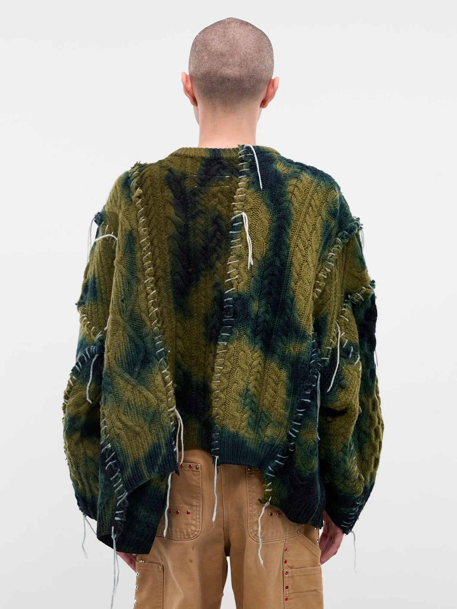 Deconstructed Tie-Dye Knit Sweater (DC-NS-KN-09-NOON) sold by lorenzo product image thumbnail 3
