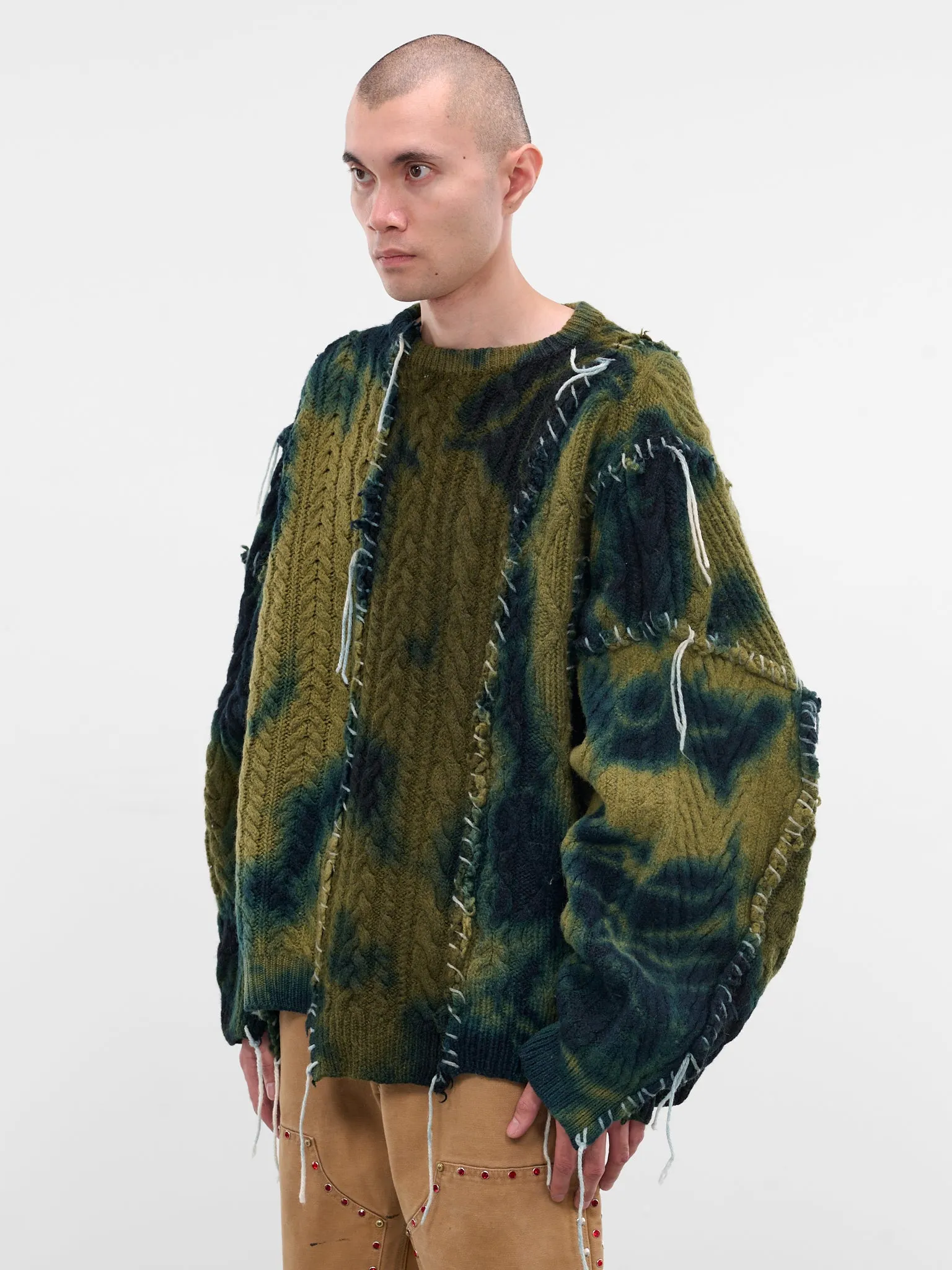 Deconstructed Tie-Dye Knit Sweater (DC-NS-KN-09-NOON) sold by lorenzo product image thumbnail 2