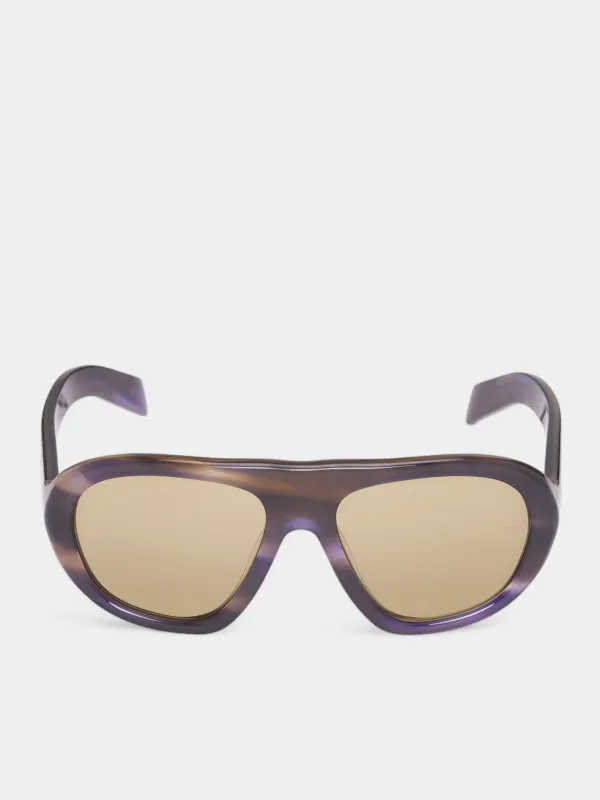 Laguna Stripe C05S Aviator Sunglasses (0PR-C05S-STRIPED-LAGUNA-GREEN) sold by lorenzo