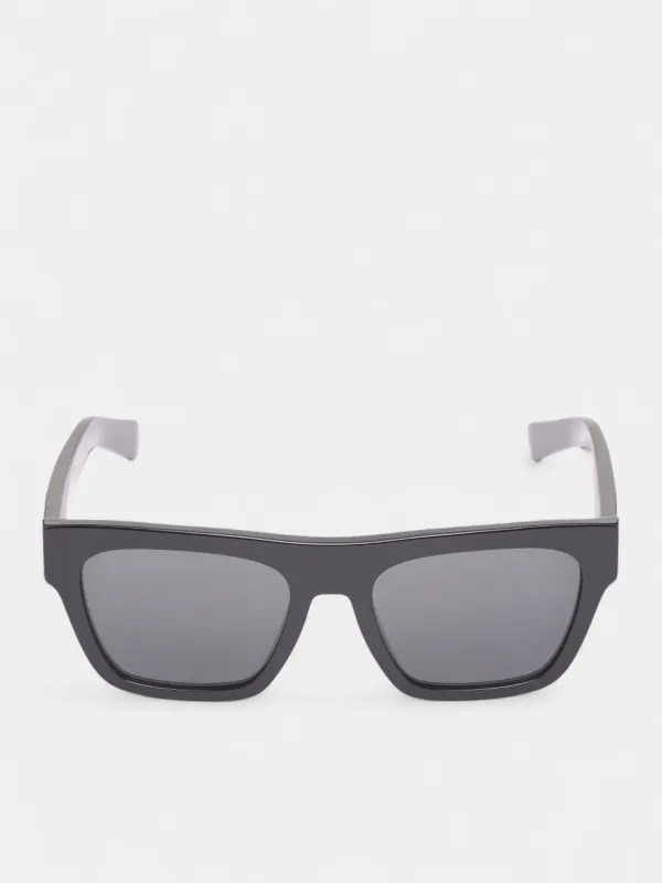 Black Matte C03S Square Sunglasses (0PR-C03S-BLACK-DARK-GREY) sold by lorenzo