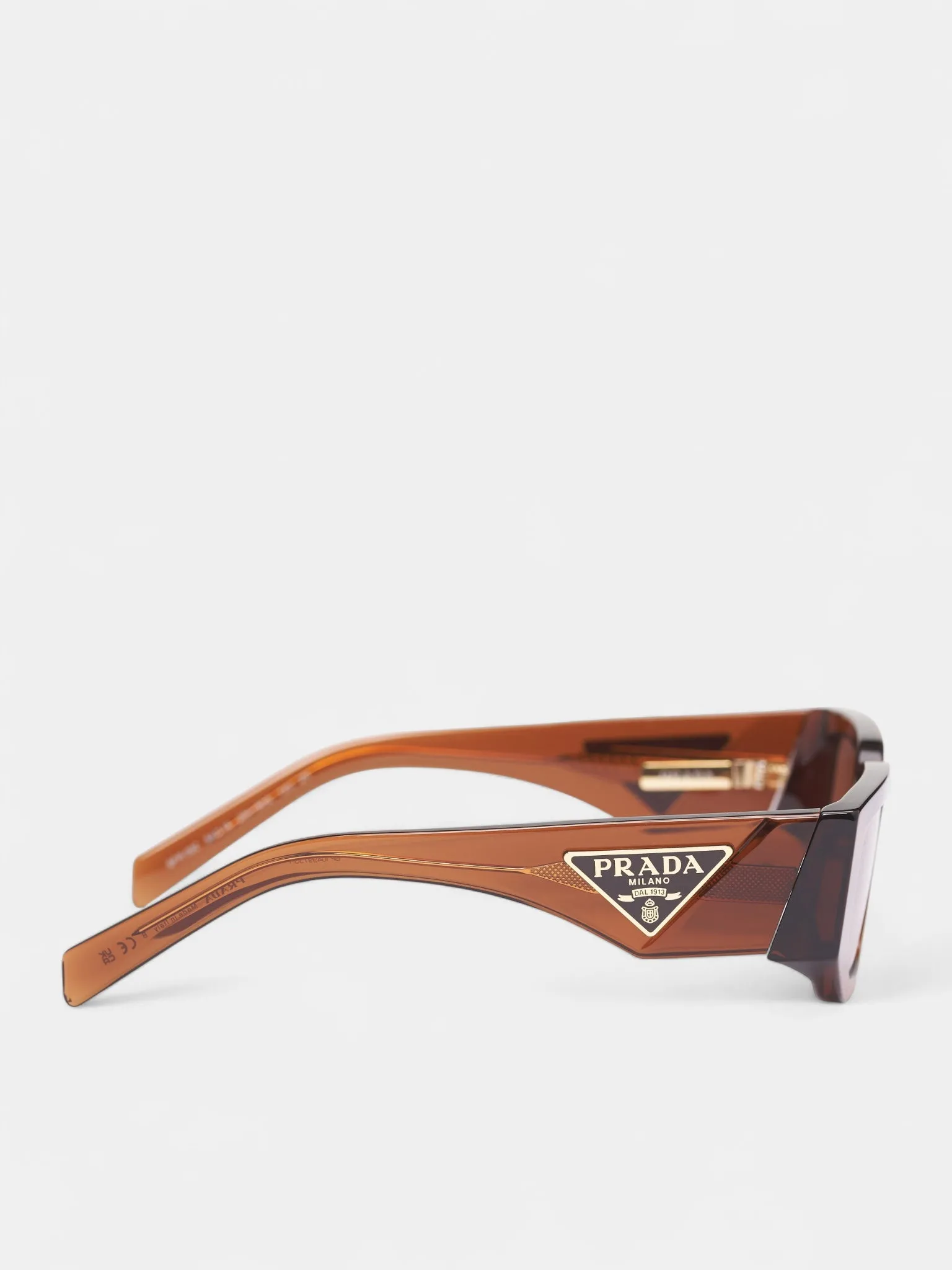 Brown Translucent 09ZS Geometric Sunglasses (0PR-09ZS-DARK-TRANSPARENT-BROW) sold by lorenzo product image thumbnail 2