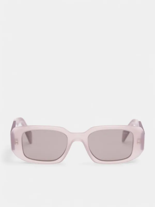 Transparent Brown 17WS Rectangle Sunglasses (0PR-17WS-TORTOISE-DARK-GREY) sold by lorenzo