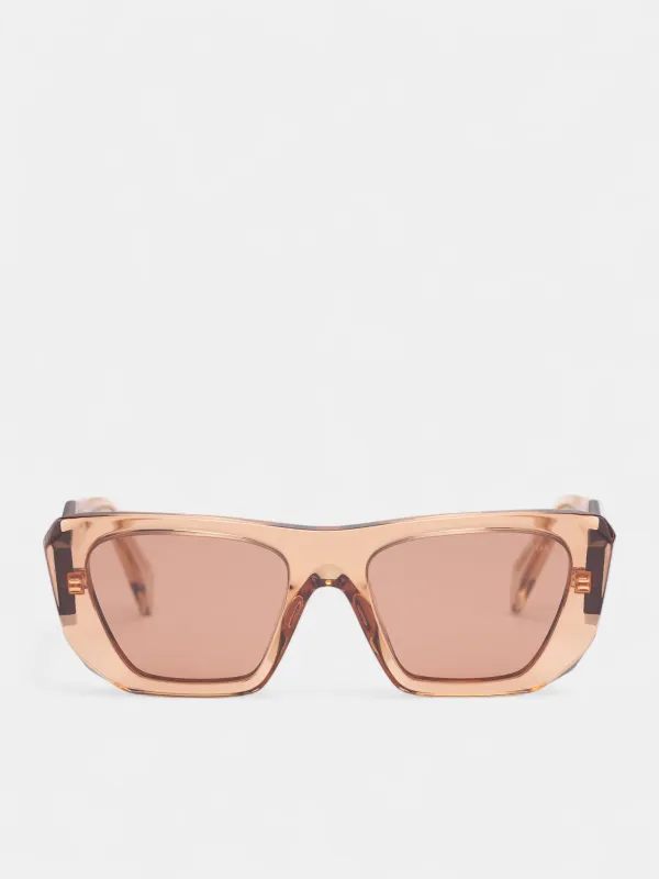 Transparent Brown B18S Geometric Sunglasses (0PR-B18S-CHOCOLATE-BROWN) sold by lorenzo