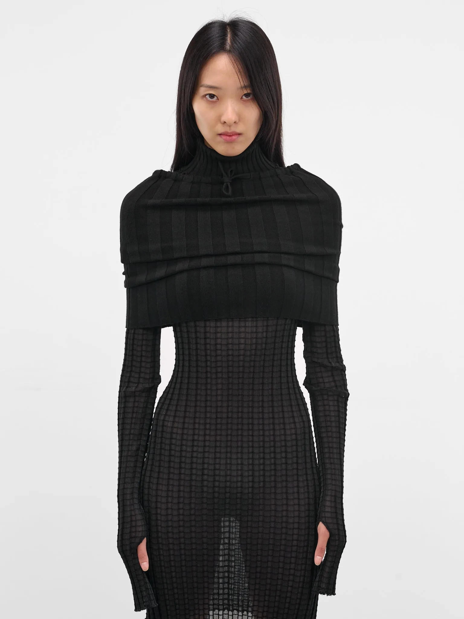 Dede Black Rib-Knit Shrug (21958-DEDE-BLACK) sold by lorenzo
