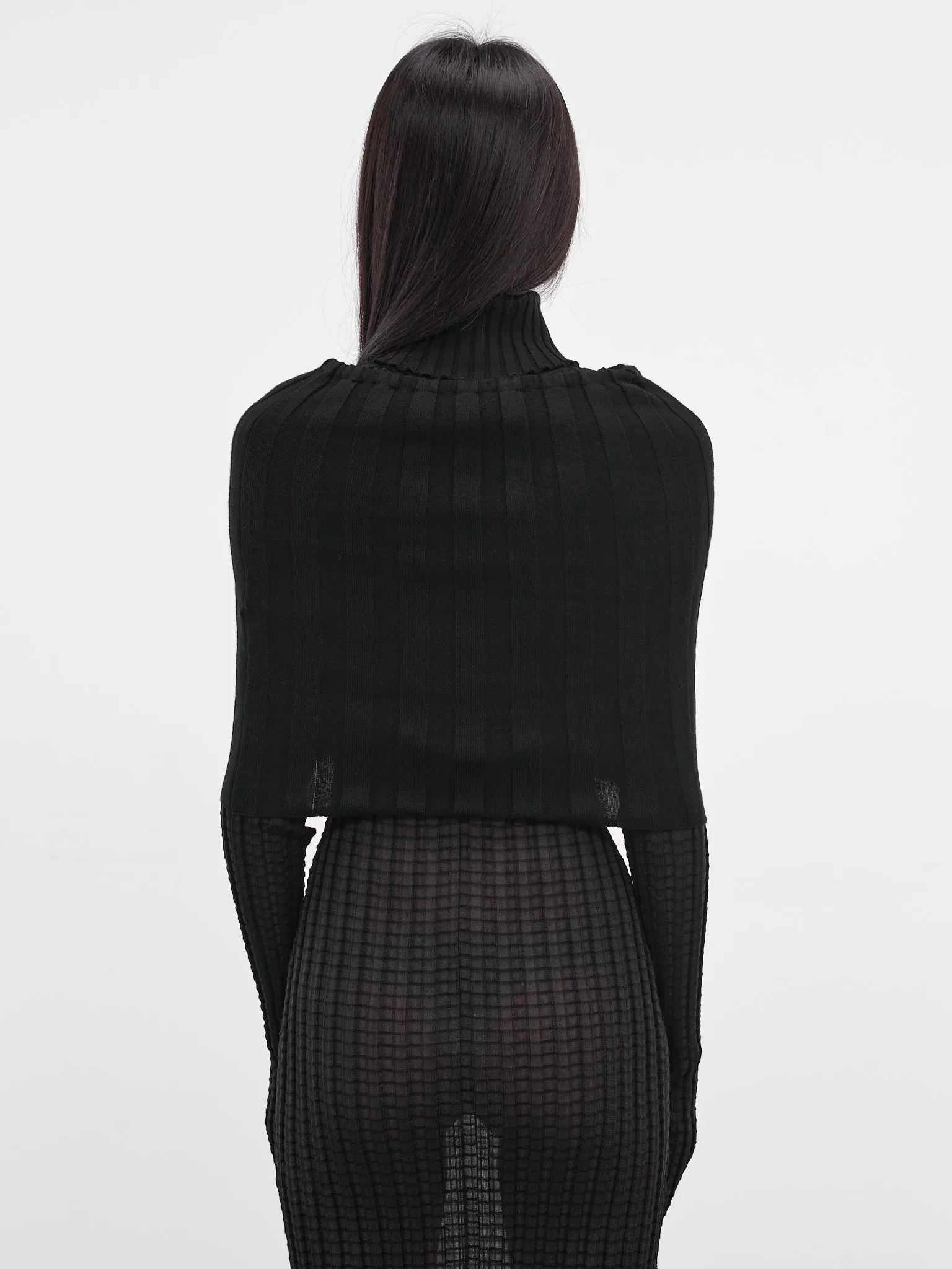 Dede Black Rib-Knit Shrug (21958-DEDE-BLACK) sold by lorenzo product image thumbnail 3