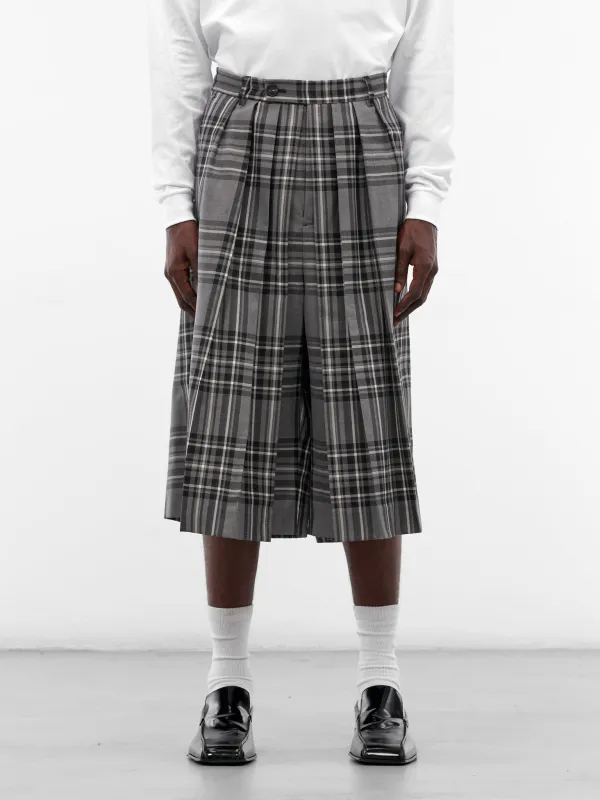 Wool Tartan Hakama Cropped Pants (HAKAMA-PANTS-WOOL-TARTAN) sold by lorenzo