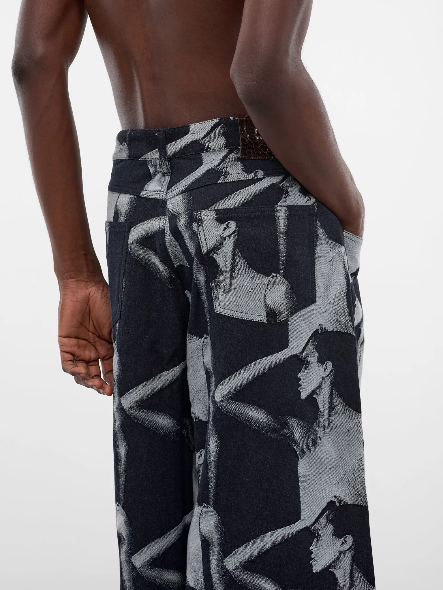 Indigo Jet Denim Baggy Shorts (UA25DE01-CO02-504-INDIGO) sold by lorenzo product image thumbnail 5