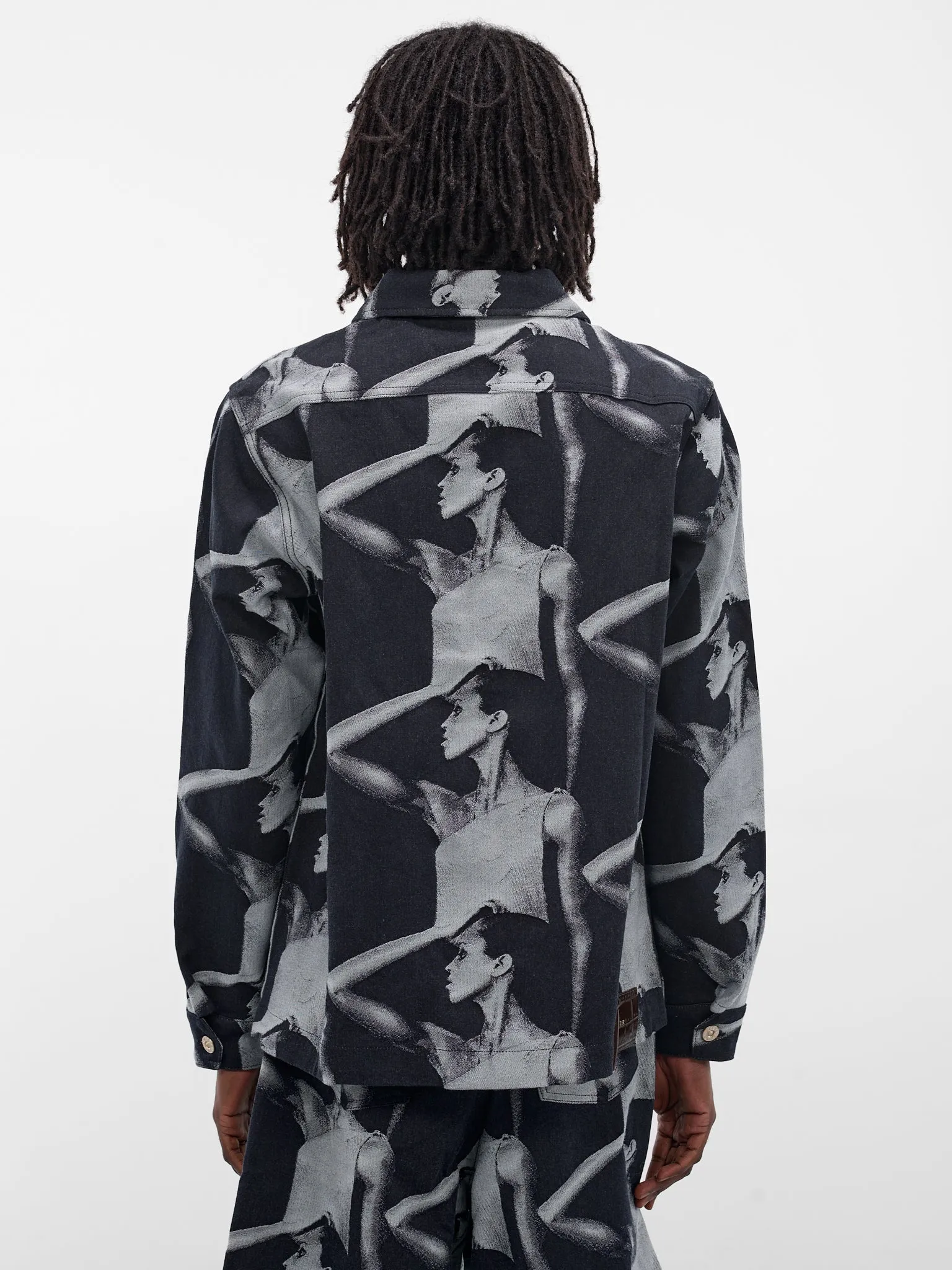 Indigo Jet Denim Zip Jacket (UA25DE02-CO02-504-INDIGO) sold by lorenzo product image thumbnail 3