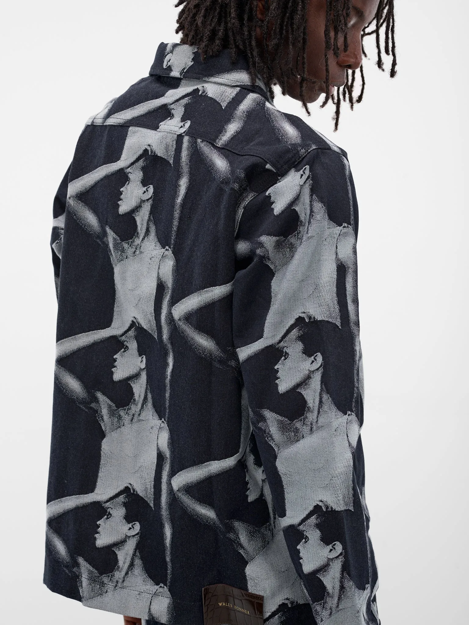 Indigo Jet Denim Zip Jacket (UA25DE02-CO02-504-INDIGO) sold by lorenzo product image thumbnail 5