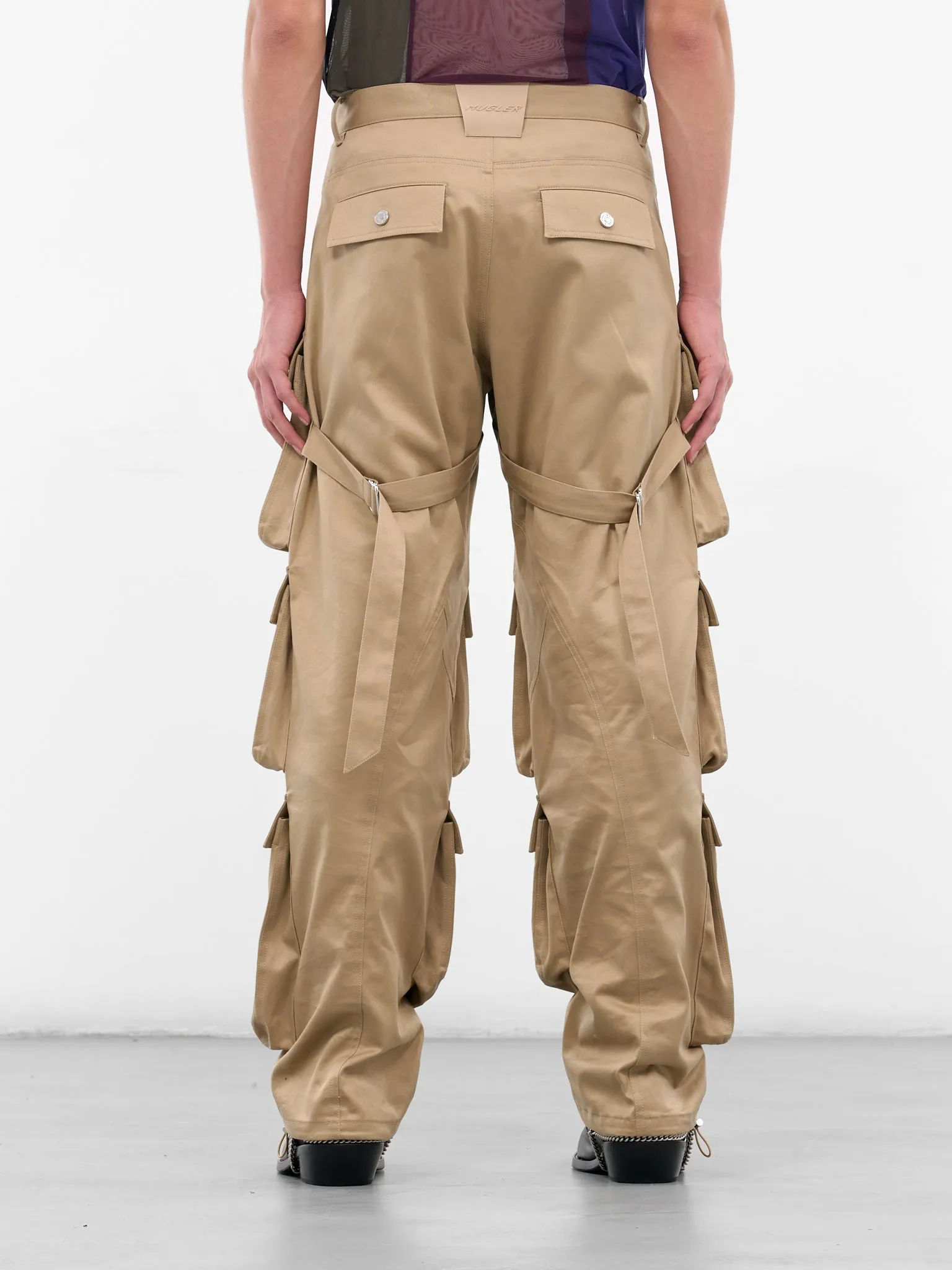Beige Multi Pocket Cargo Pants (25F1PA0483264-BEIGE) sold by lorenzo product image thumbnail 3