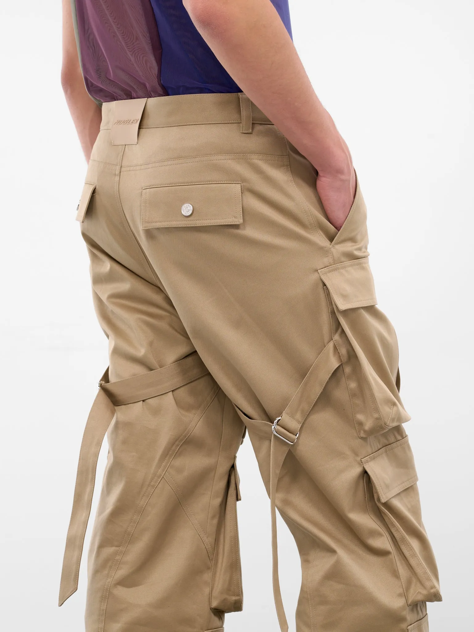 Beige Multi Pocket Cargo Pants (25F1PA0483264-BEIGE) sold by lorenzo product image thumbnail 5