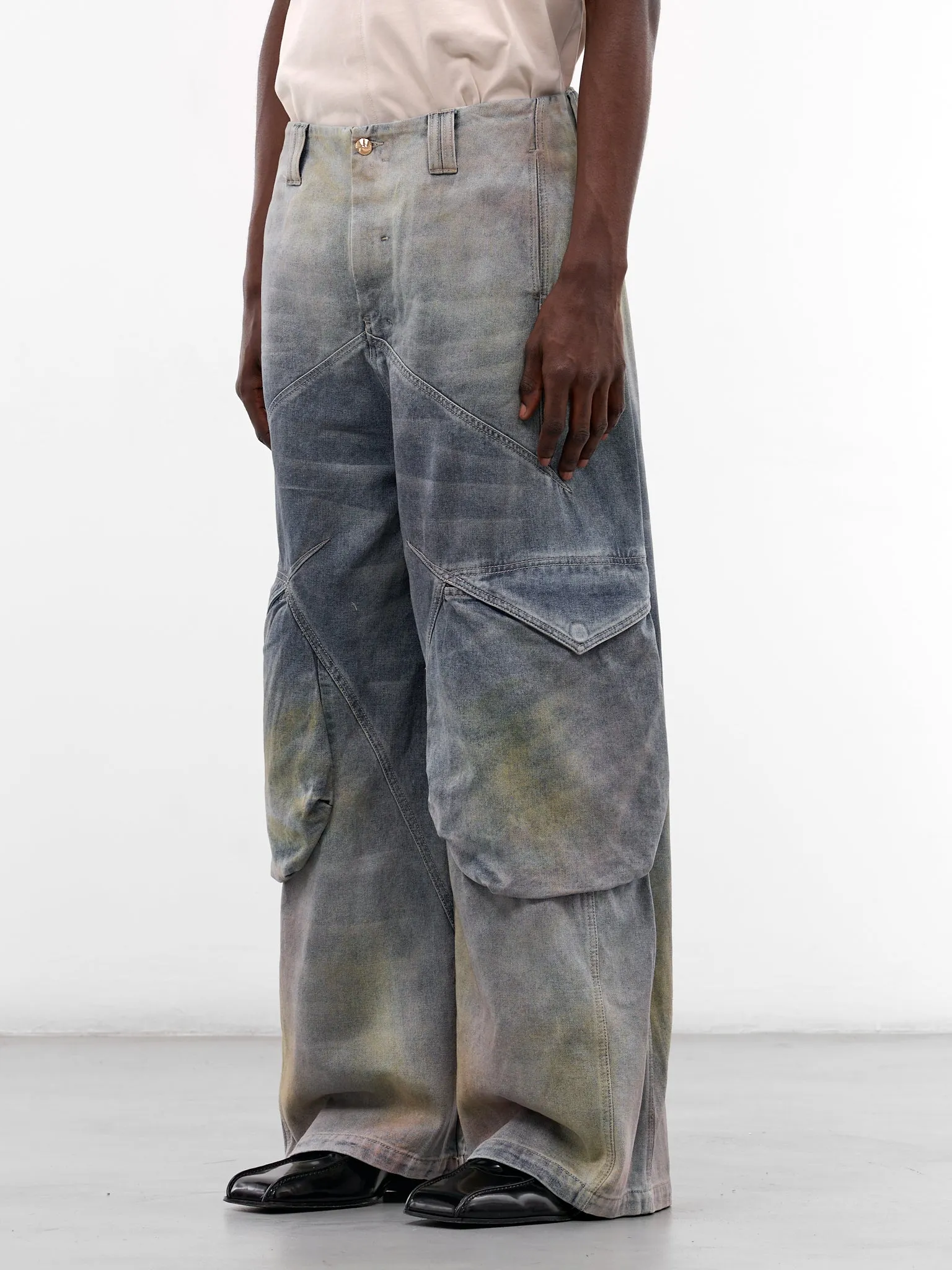 Felix Gradient Cotton Cargo Jeans (PT-07-MLB-MIRROR-LAKE-BLUE) sold by lorenzo product image thumbnail 2