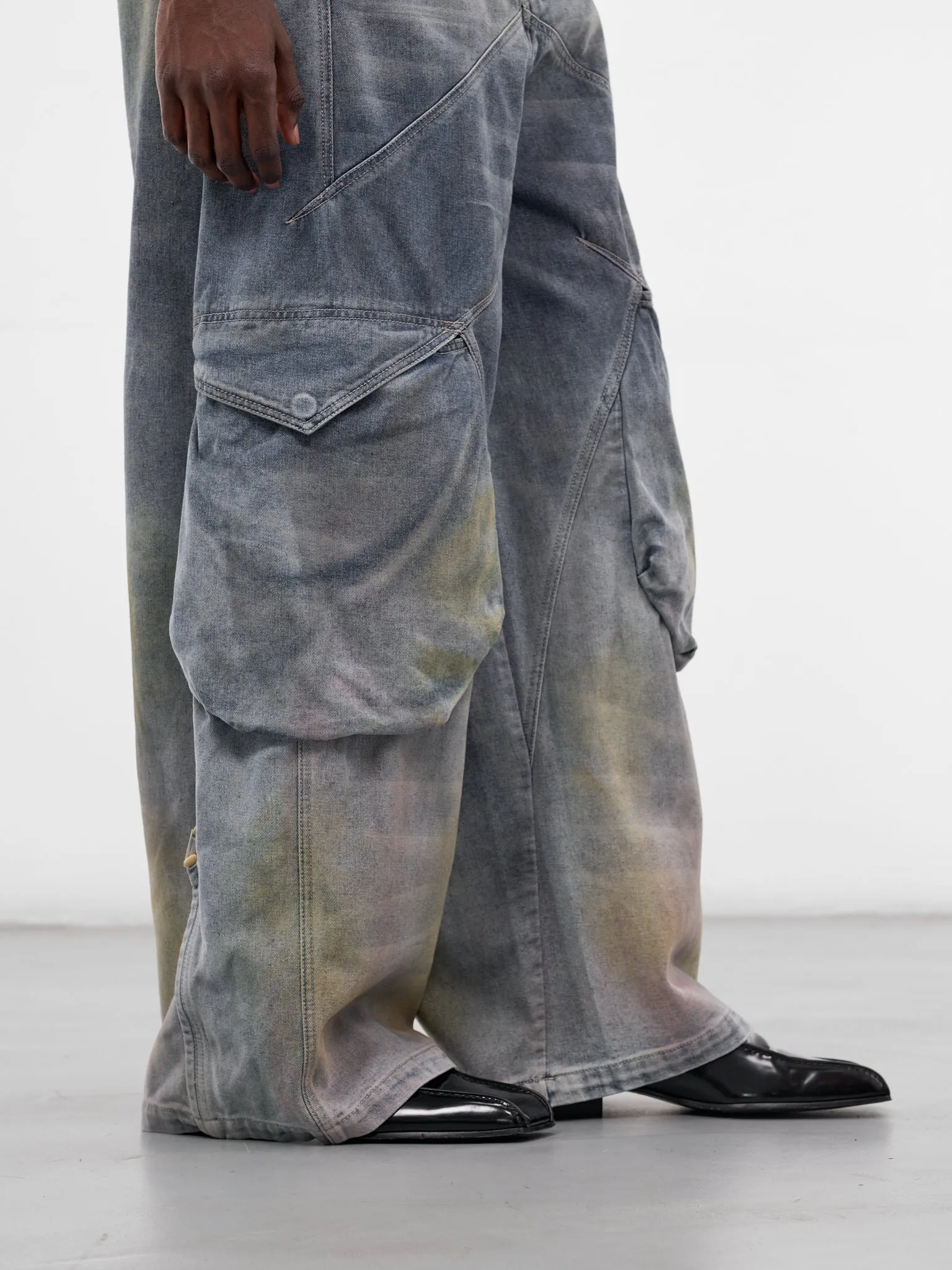 Felix Gradient Cotton Cargo Jeans (PT-07-MLB-MIRROR-LAKE-BLUE) sold by lorenzo product image thumbnail 5