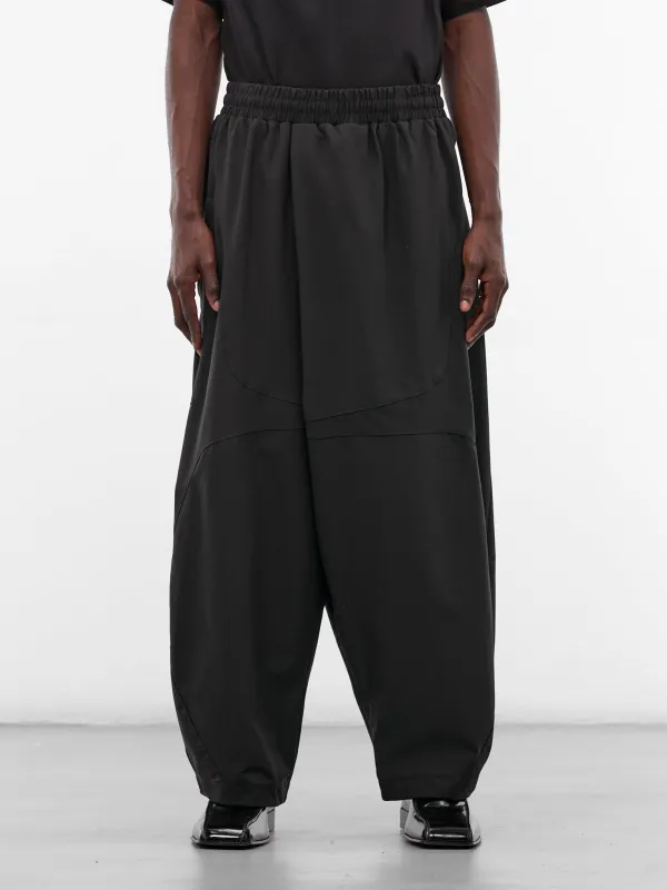 Nomad Black Nylon Baggy Pants (PT-00-EB-EUPHORIC-BLACK) sold by lorenzo