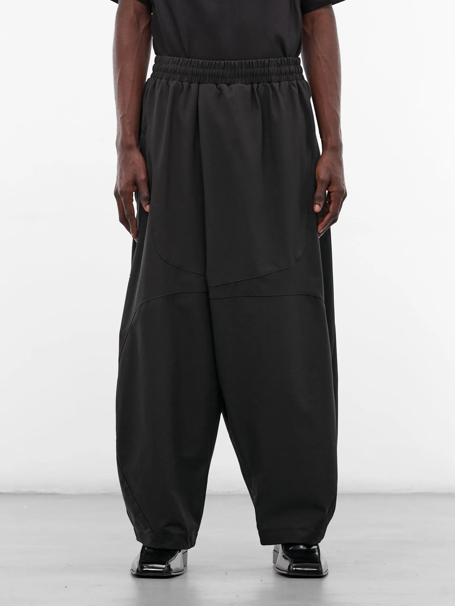 Nomad Black Nylon Baggy Pants (PT-00-EB-EUPHORIC-BLACK) sold by lorenzo