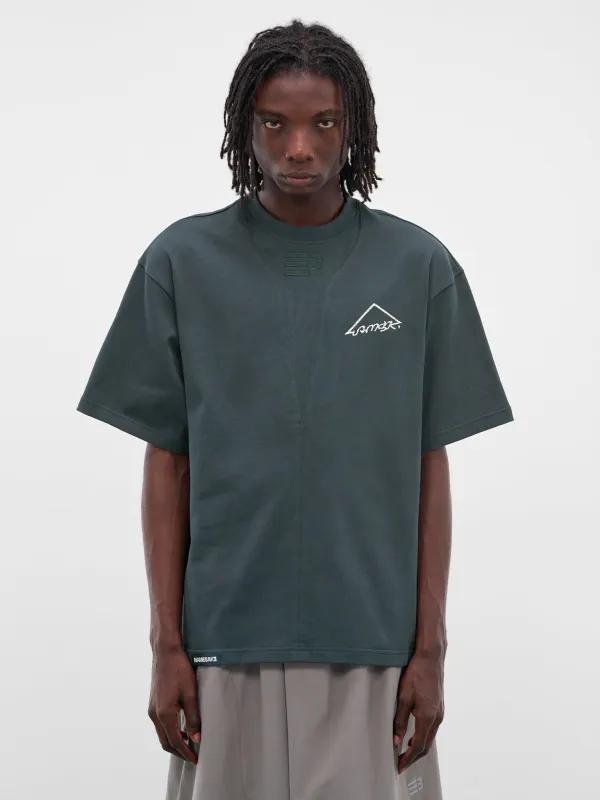 Sava Green Oversized Warning Tee (N3-AW25-N3-TSG-0A-NG-GREEN) sold by lorenzo