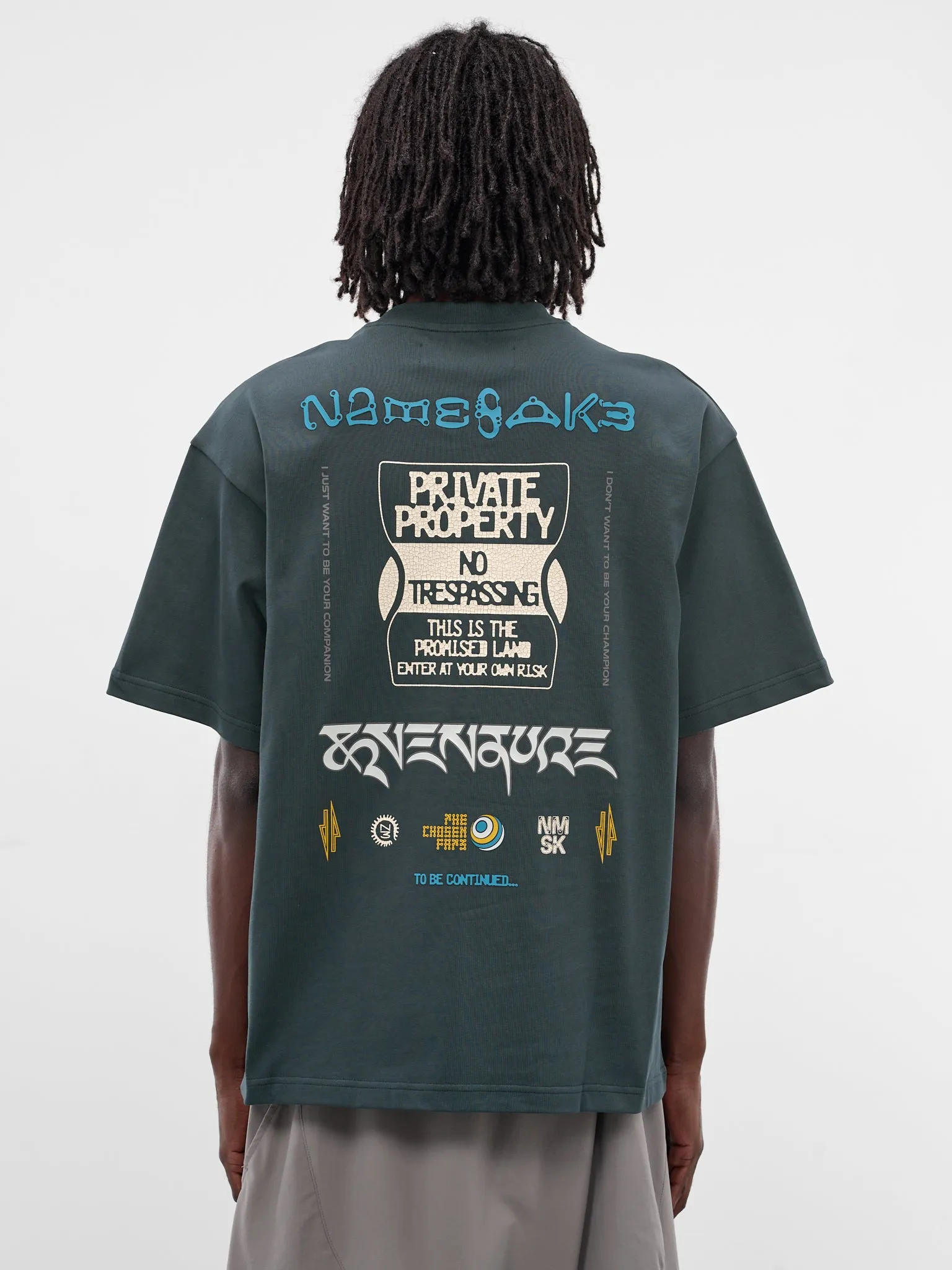 Sava Green Oversized Warning Tee (N3-AW25-N3-TSG-0A-NG-GREEN) sold by lorenzo product image thumbnail 3