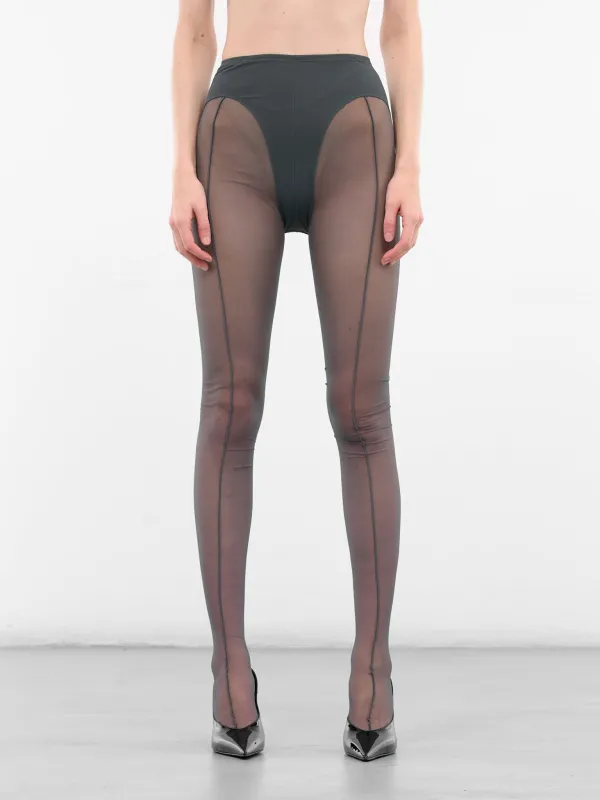 Gray Re-Edit Pantyhouse Tights (COM10HO0001572-SLATE-GREY sold by lorenzo