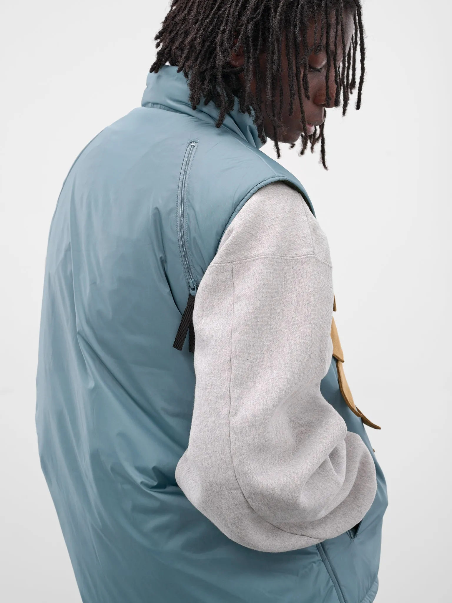 Blue Nylon Zepher Fishing Vest (K2509SJ070-SAX-LIGHT-BLUE) sold by lorenzo product image thumbnail 4