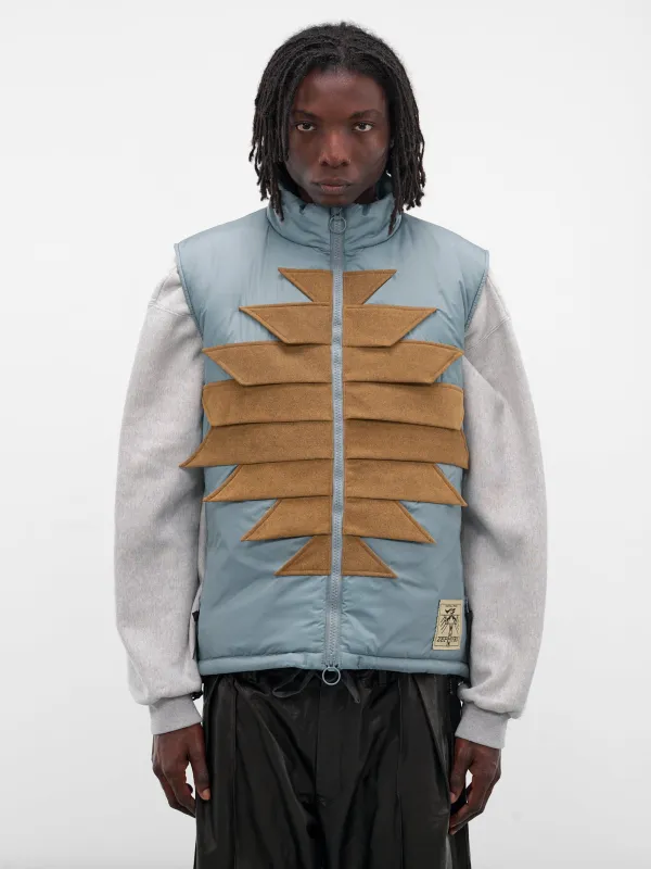 Blue Nylon Zepher Fishing Vest (K2509SJ070-SAX-LIGHT-BLUE) sold by lorenzo