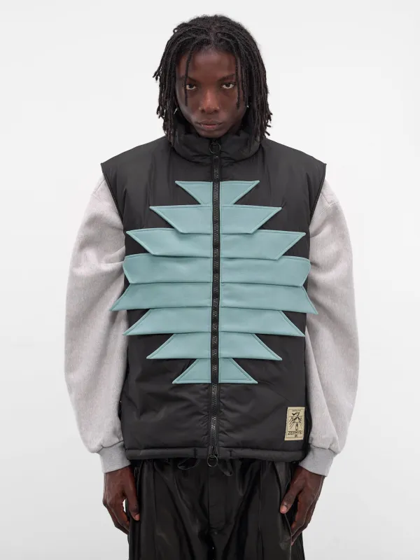 Black Nylon Zepher Fishing Vest (K2509SJ070-BLACK-SAX-LIGHT-BLU) sold by lorenzo